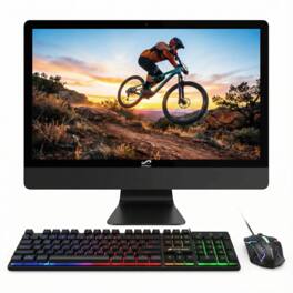 STGSivir - All in One Desktop PC, 22" FHD Display, i5 up to 3.6GHz, 16G RAM, 1TB SSD, WiFi&BT, RGB Keyboard&Mouse, Win11H - Black