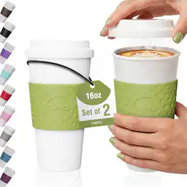 Copco - Acadia 16 oz Reusable Travel Mug -BPA-Free Insulated Cup with Spill-Resistant Lid - Green