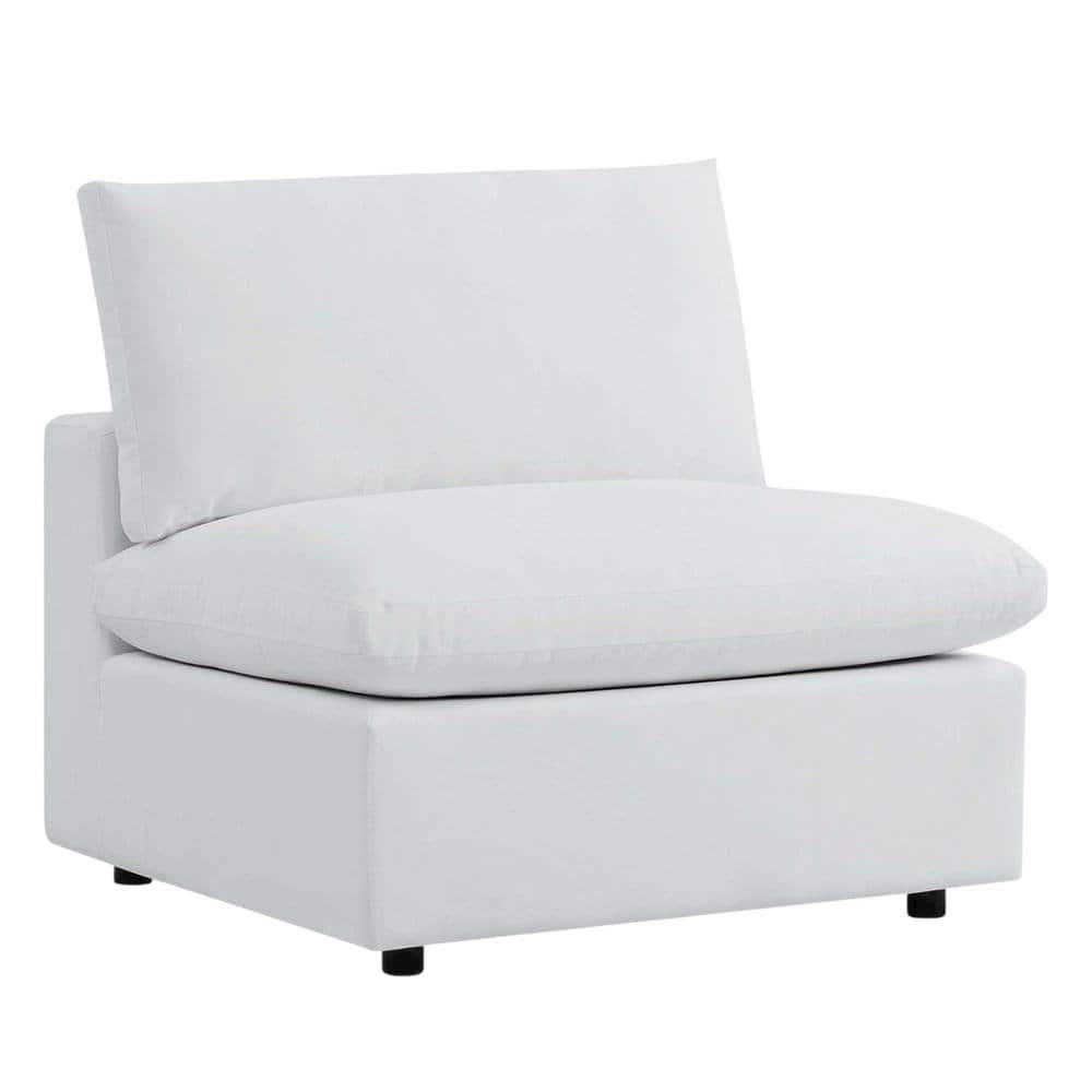 Outdoor Escape - Outdoor Patio Armless Lounge Chair With Sturdy Frame, Weather-Resistant Design - White