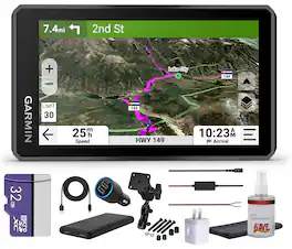 Bundle - Garmin - zūmo XT3 4.7" Waterproof Motorcycle Navigator - Black - (2026)