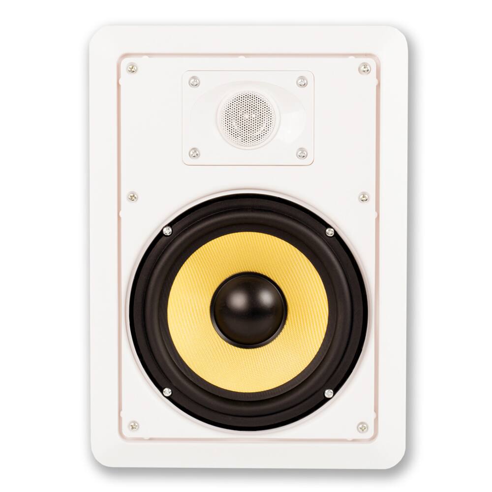 Alt View 2. Acoustic Audio by Goldwood - HD-650 in Wall 6.5" Speakers Home Theater Surround Sound 2 Pair Pack - Paintable White.