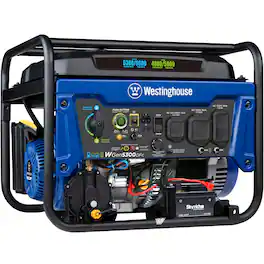 Westinghouse - 6,600/5,300-Watt Dual Fuel Gas and Propane Powered Portable Generator with Remote Electric Start, 30A 120/240V Outlet - Blue