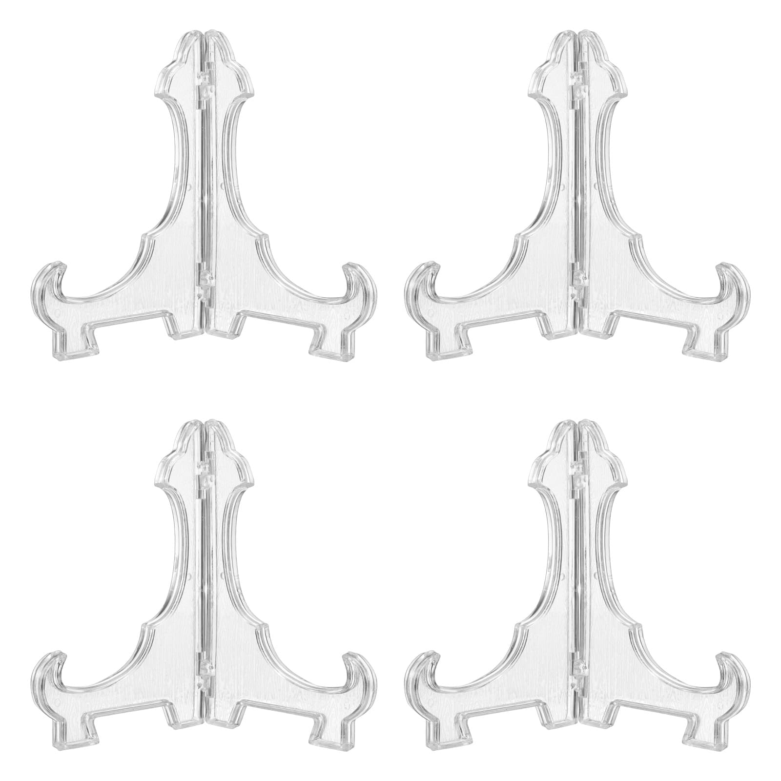 Unique Bargains - 4pcs Acrylic Easels Plate Stands 5.12 Inch Folding Display Stands Holder for Frames Pictures Magazines - Clear price history on PriceWatchPro