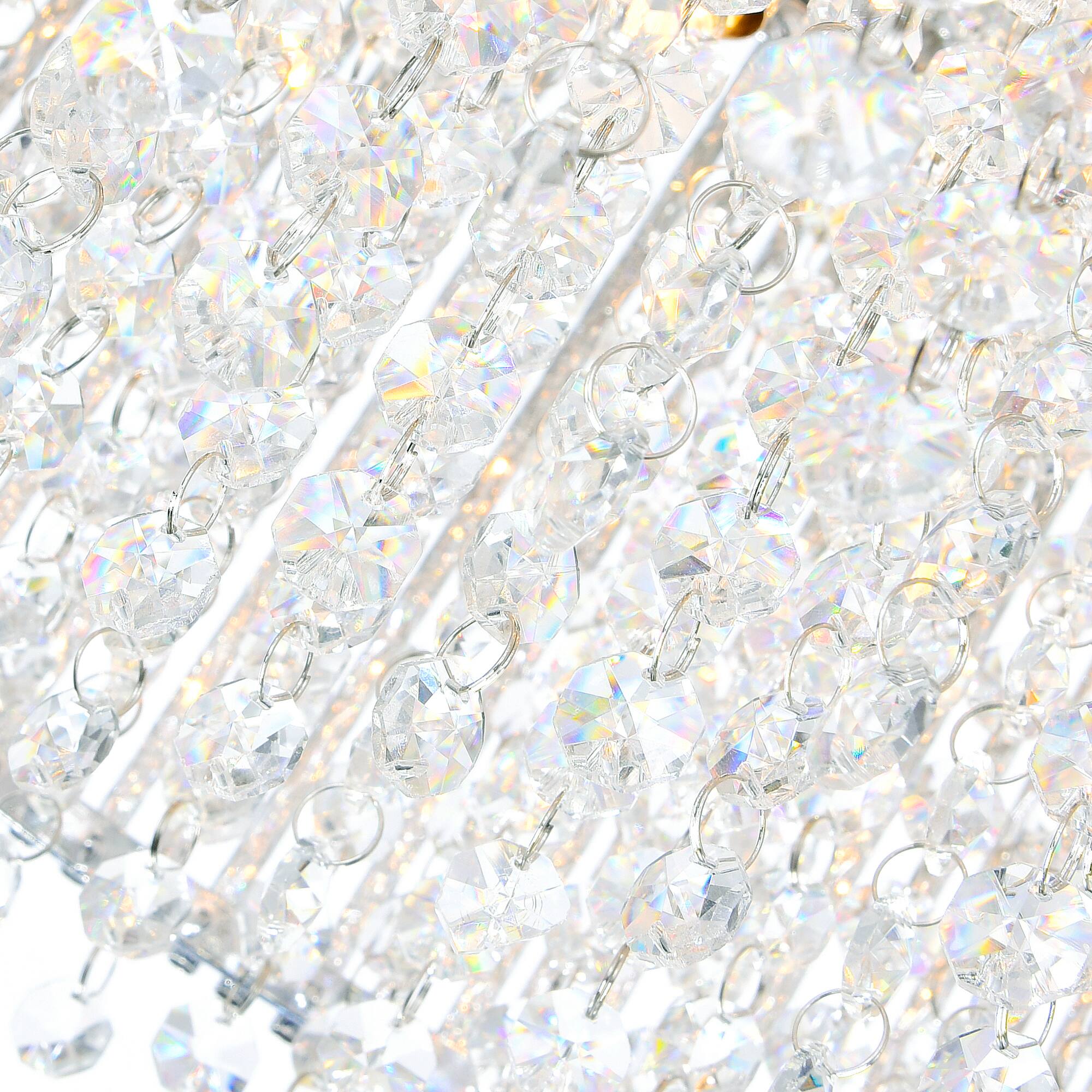 Alt View 1. CWI Lighting - Claire 10 Light Drum Shade Chandelier With Chrome Finish - Chrome.