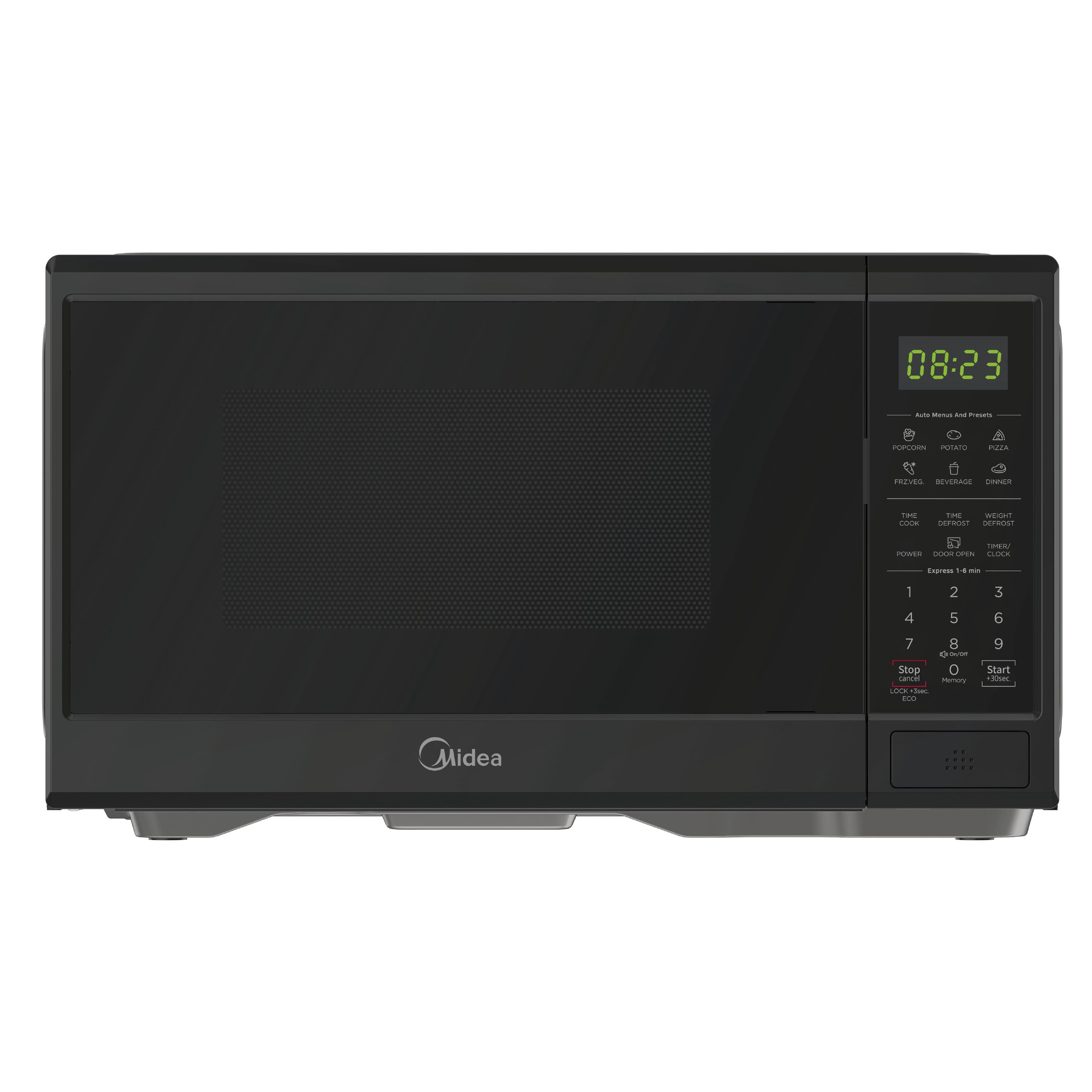 Midea - 1.1 Cu. Ft. Countertop Microwave Oven, 1000W, Small Microwave for Apartment, Dorm, Kitchen - Black