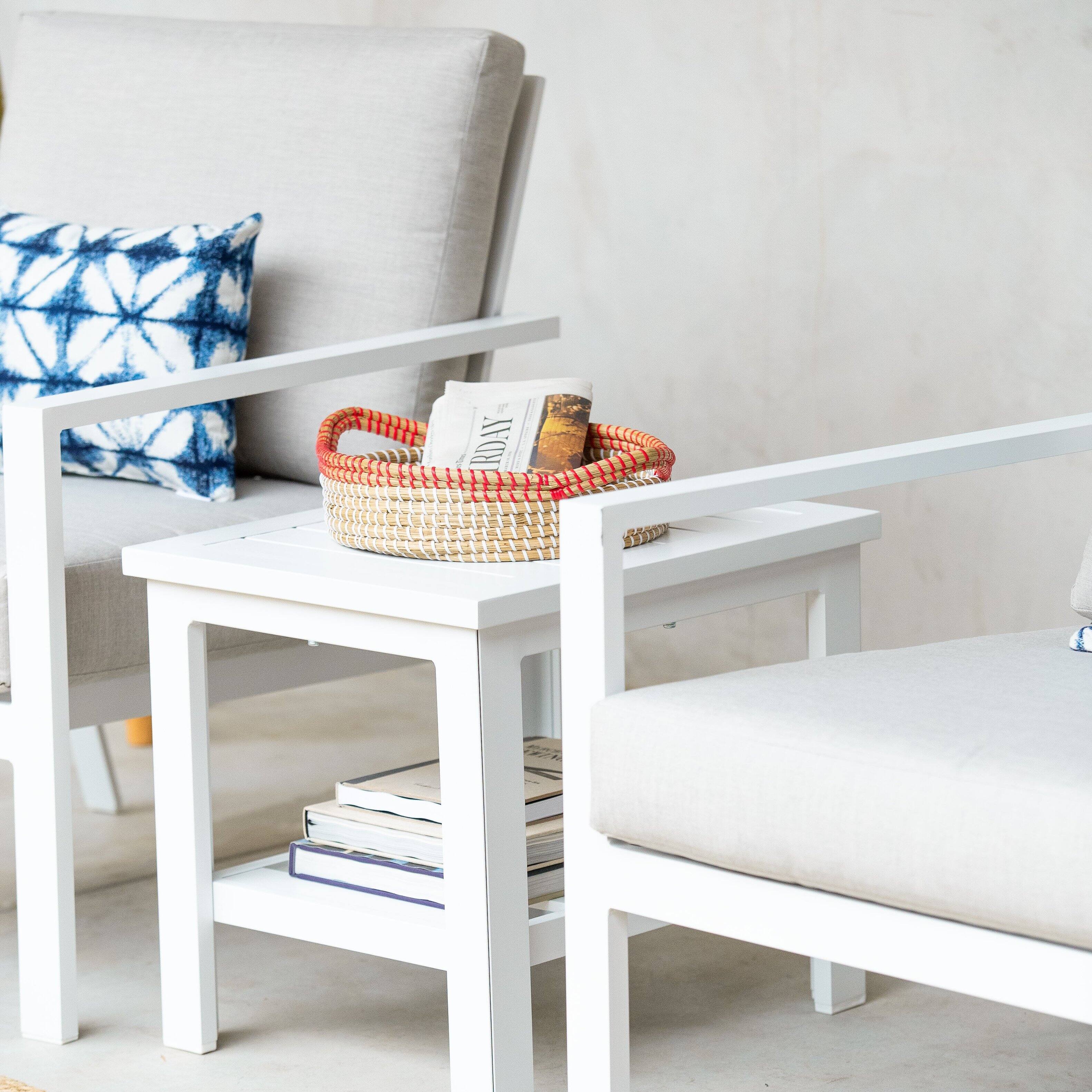 Alt View 3. Yardbird® - Luna Outdoor Sofa Set - Silver.