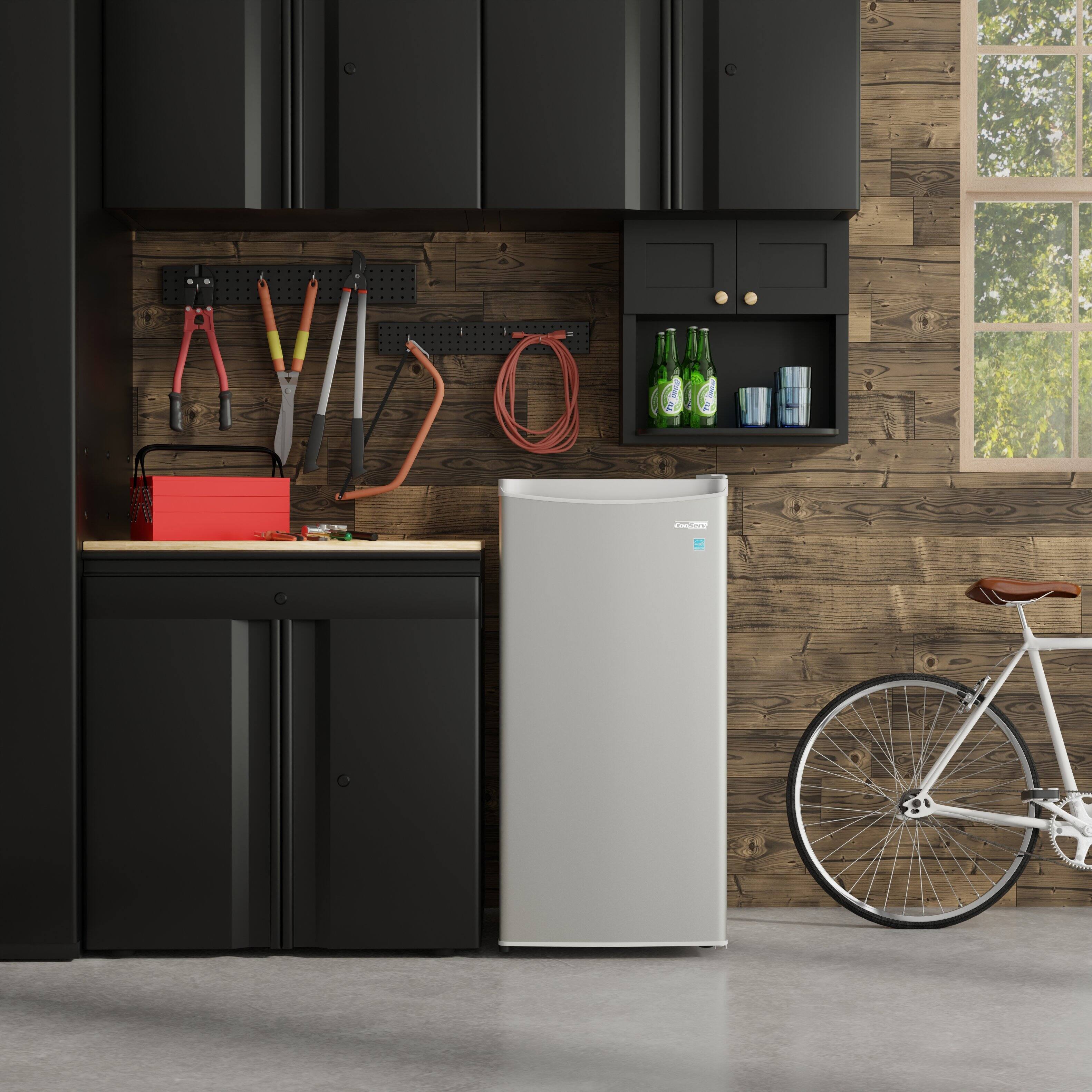 Alt View 9. Conserv - Conserv 4.3 cf Garage Ready Compact Upright Freezer Convertible Refrigerator REVERSIBLE DOOR 110V Energy Star - Stainless.