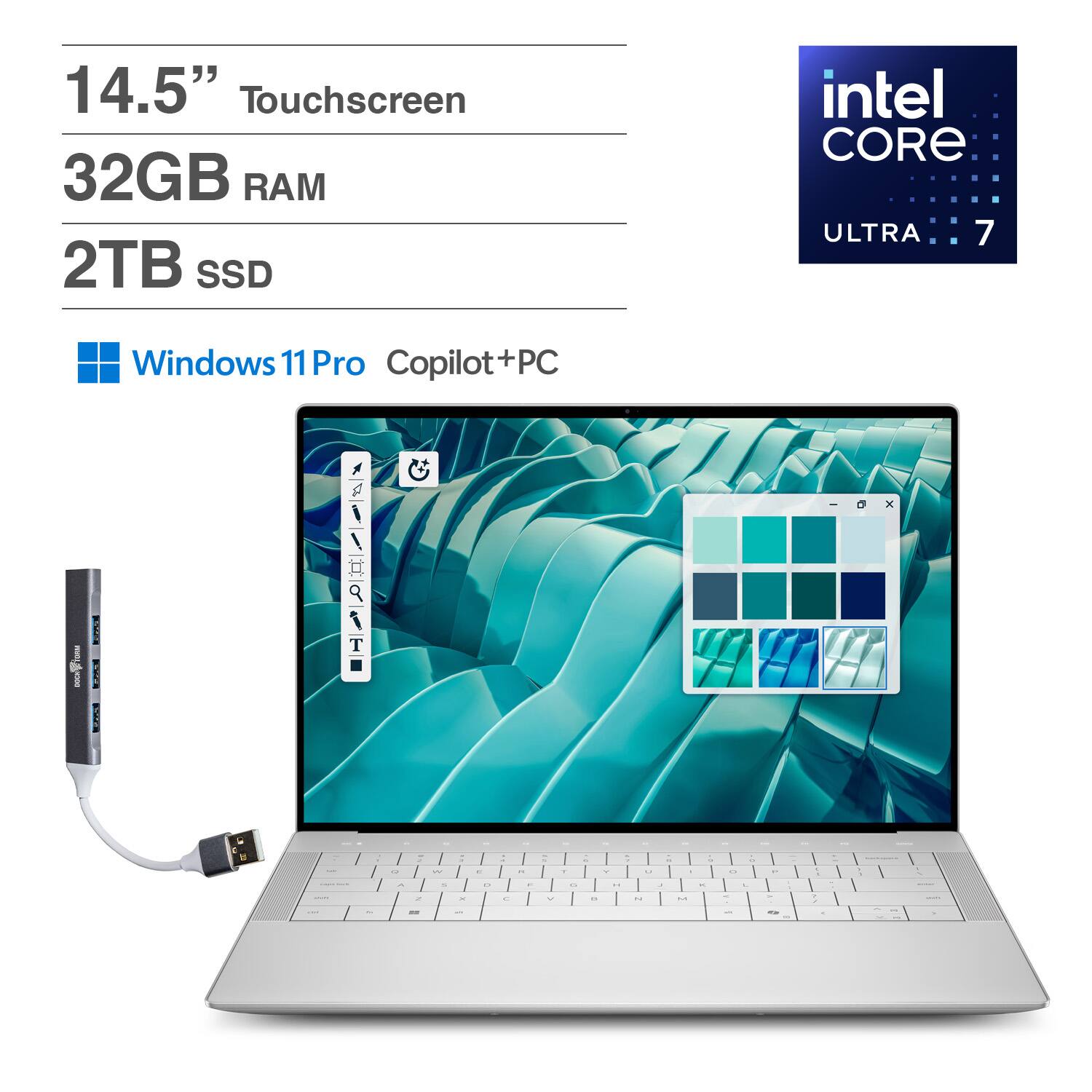 14.5" Touchscreen  
32GB RAM  
2TB SSD  
Intel Core Ultra 7  
Windows 11 Pro Copilot+PC
