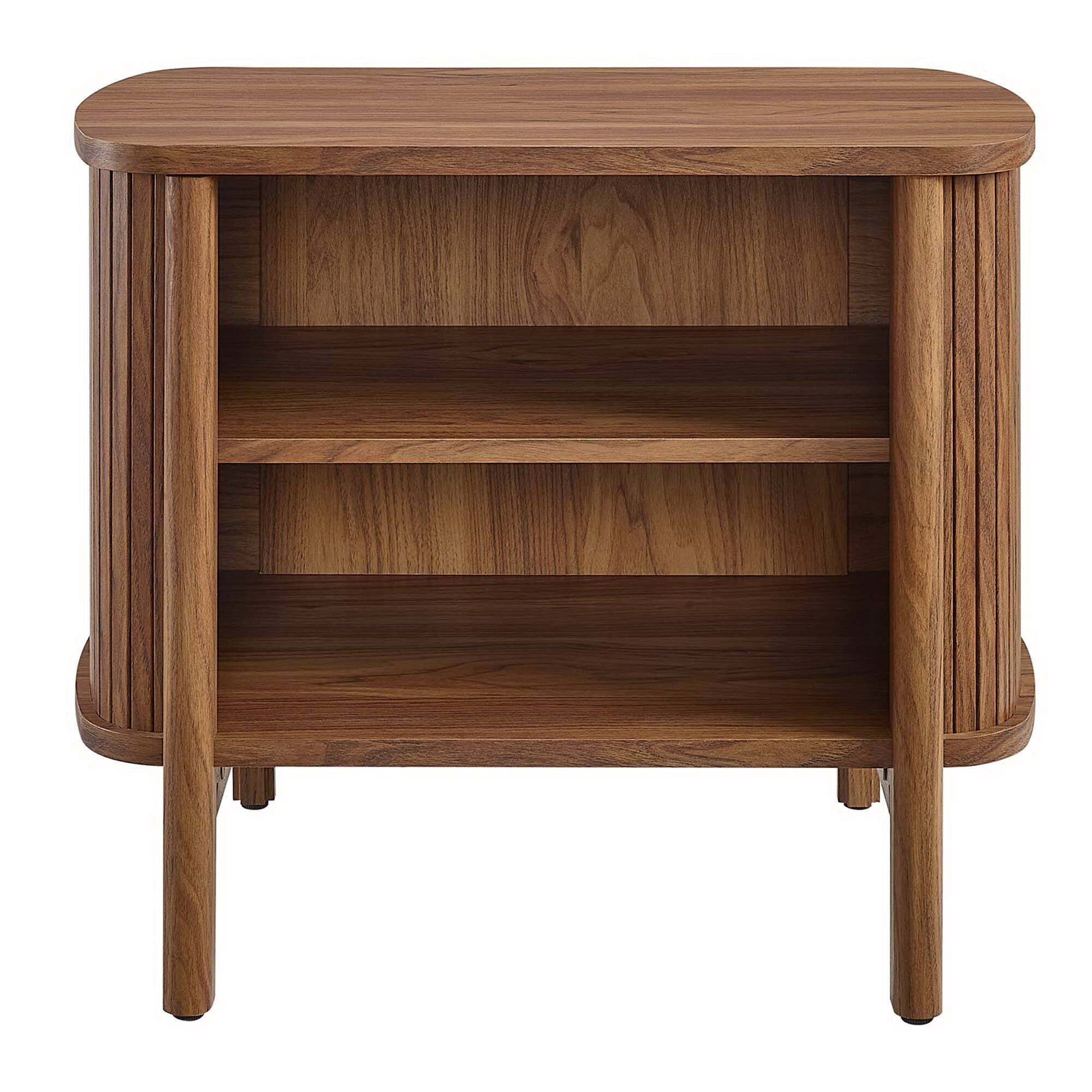 Alt View 4. Modway - Cadence Open Nightstand by Modway - Walnut.