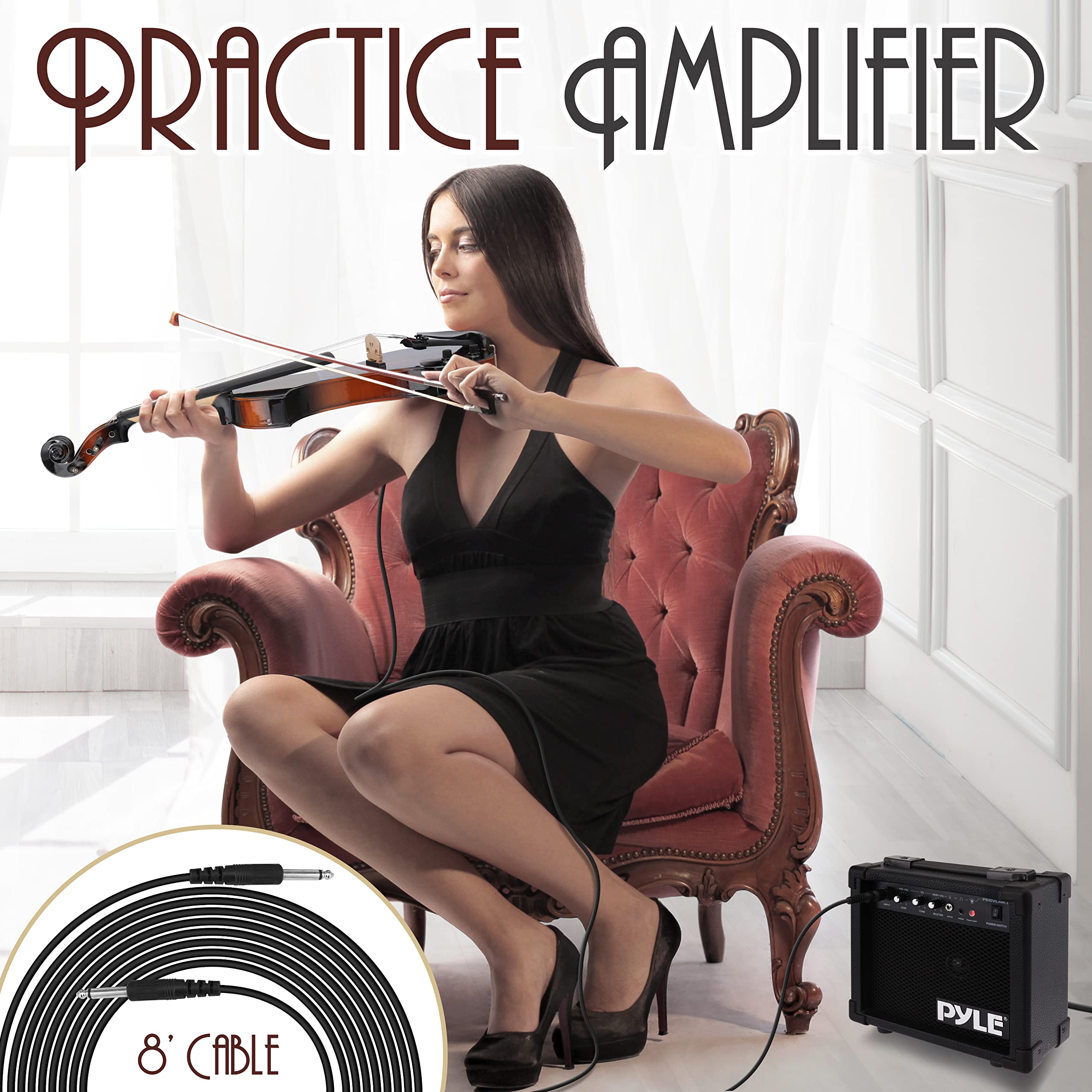 PRACTICE AMPLIFIER  
8' CABLE  
PYLE