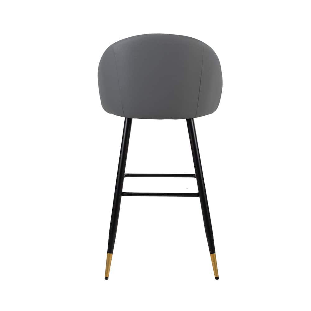 New Classic Furniture - Oliver Vegan Leather Bar Chair (Set of 2) - Gray