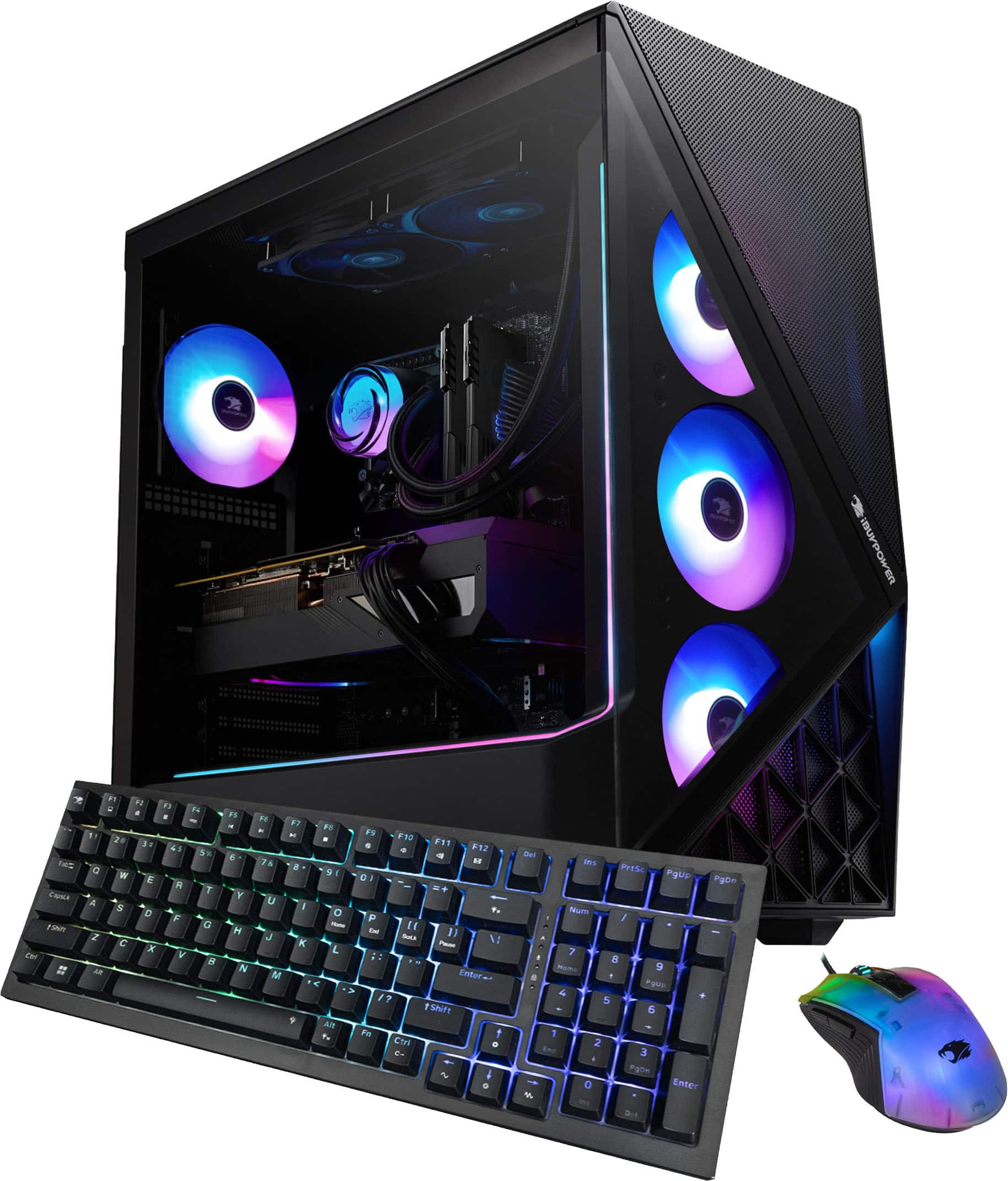 New! - iBUYPOWER - Slate Gaming Desktop PC - AMD Ryzen 9 7900X, NVIDIA GeForce RTX 5080 16GB, 32GB DDR5, 2TB NVMe SSD - Black