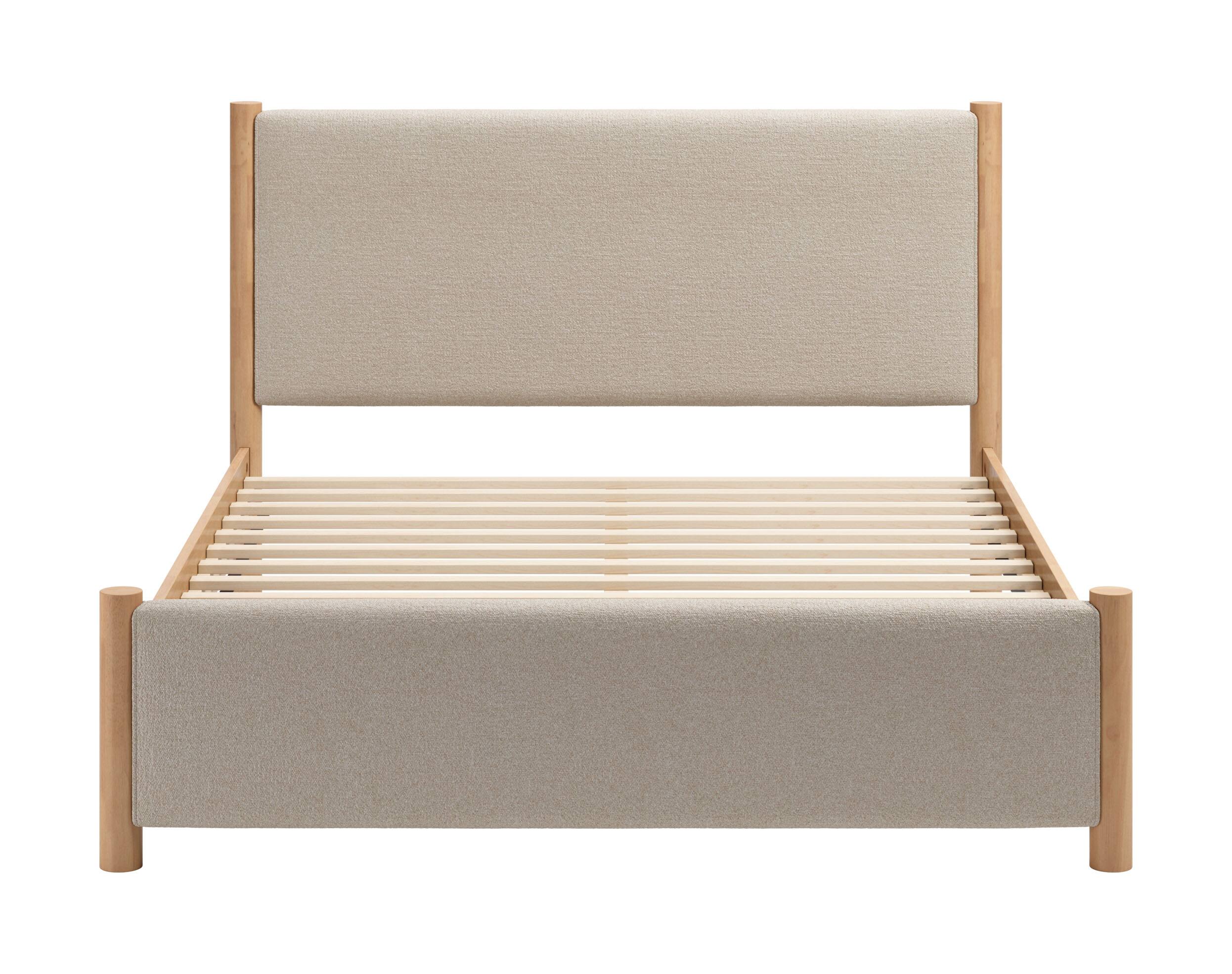 Alt View 1. Hivvago - Hadi Queen Bed Beige & Natural - Beige & Natural.