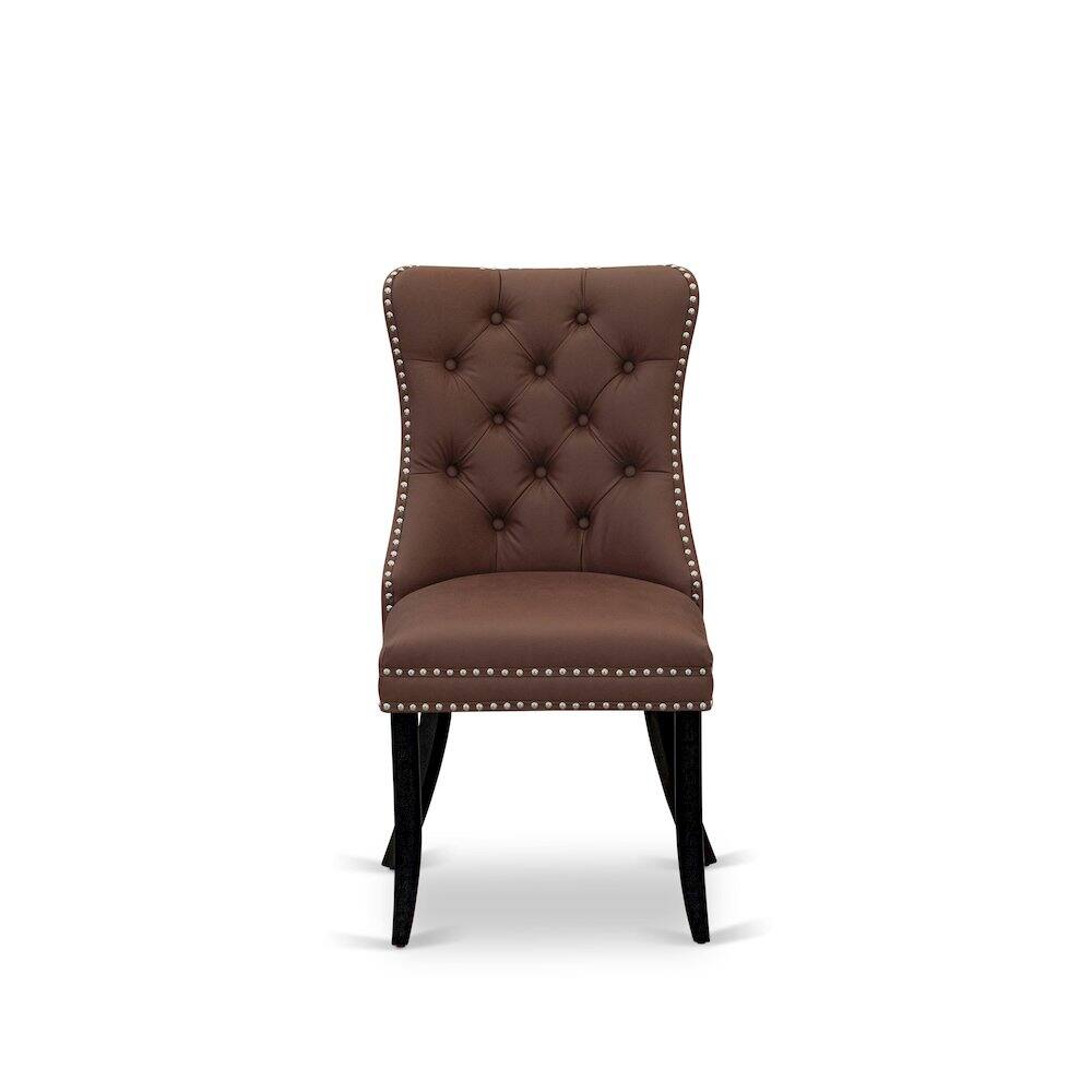Left. East West Furniture - Parson Dining Room Chairs - Black.