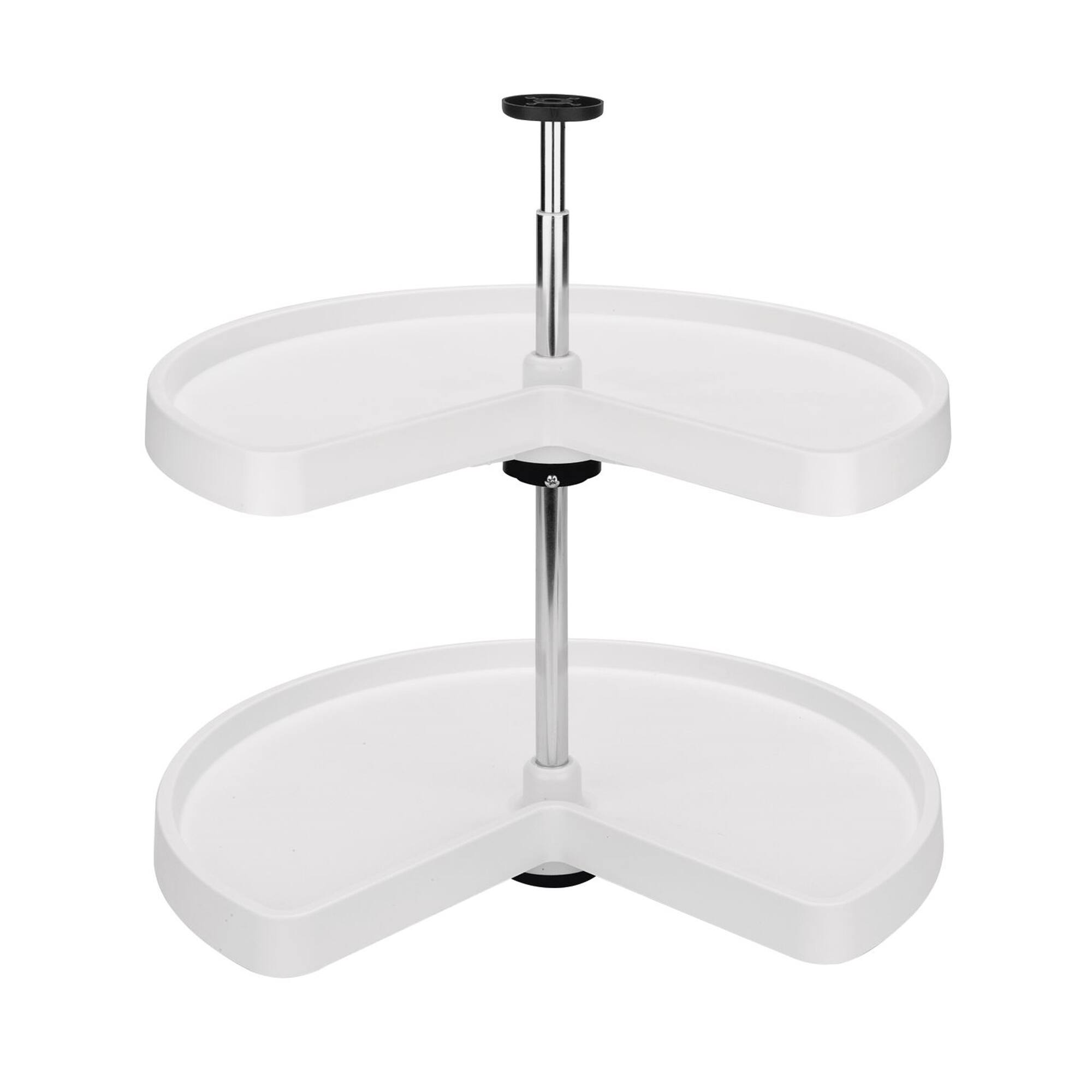 Alt View 8. Rev-A-Shelf - Rev-A-Shelf 24'' Lazy Susan Kidney Polymer 2-Shelf, White, 3472-24-11-52 - White.