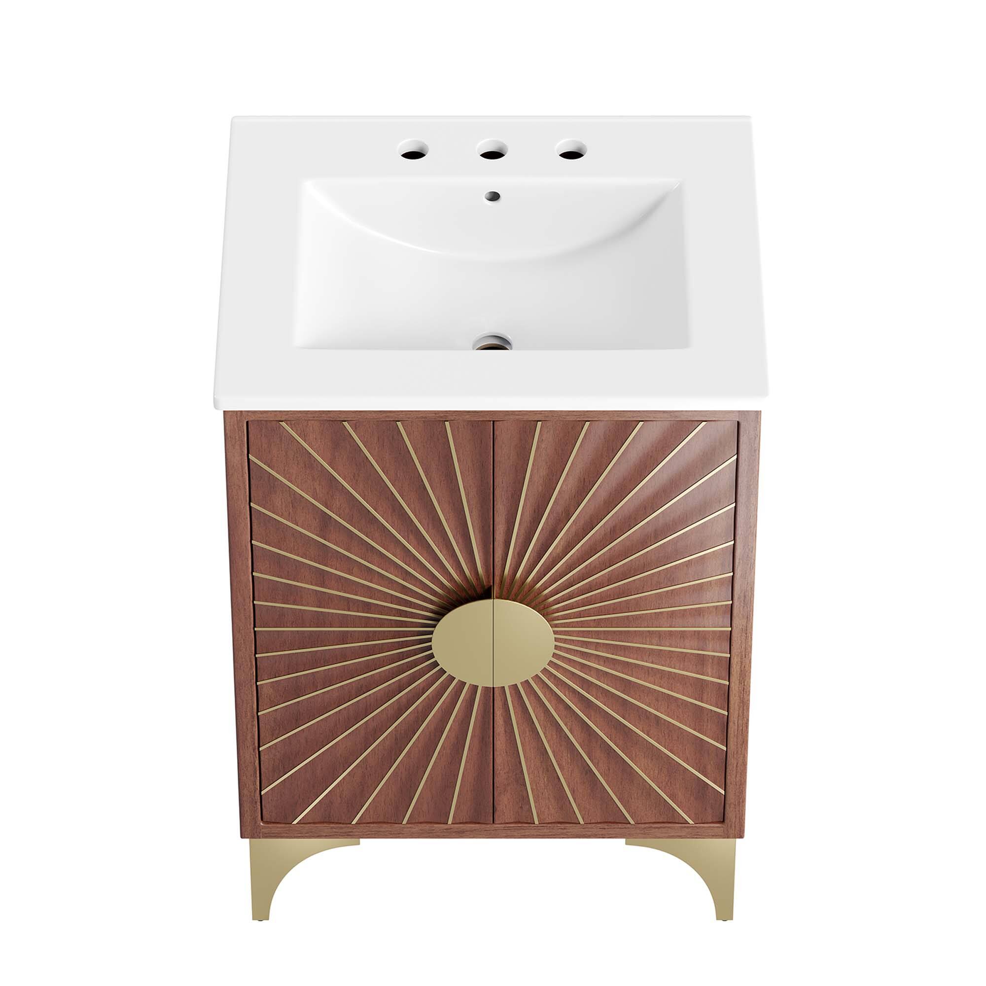 Alt View 7. Modway - Daylight Bathroom Vanity Basin Included by Modway - White Walnut.