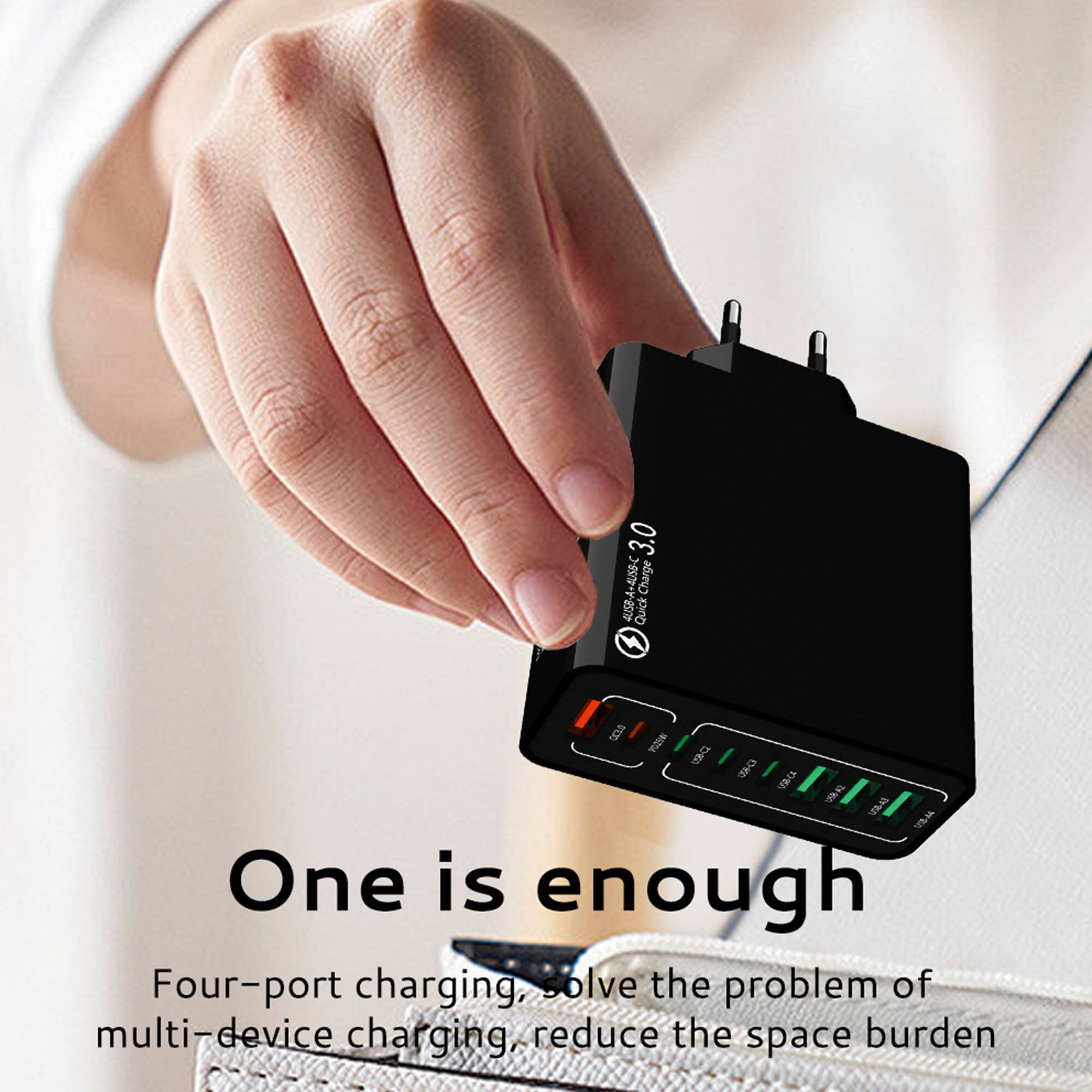 3.0 USB-A-4U58-C Charge 4U58-A Quick M SCL0 SZ5A & UG HEA E R

One is enough

Four-port charging, solve the problem of multi-device charging, reduce the space burden