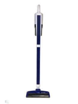 Left. EnviroCare - RS1030 - Eaze Stick Vacuum – Bagless Upright, Lightweight 2-in-1 Cordless Design, Rechargeable, Blue/Gray - Blue.