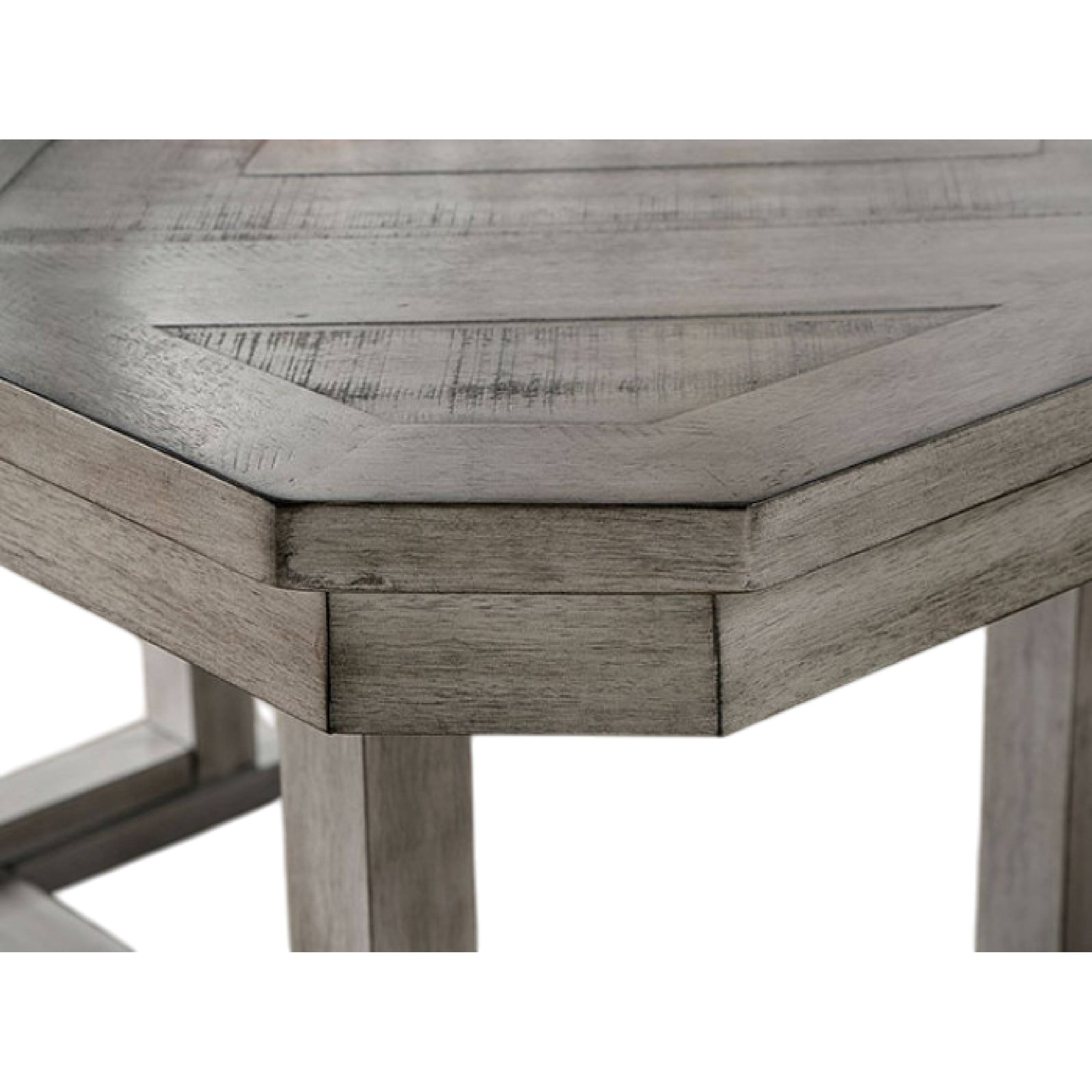 Alt View 2. Manhattan Lane - Lais 7pc Dining Table Set with 6 Ladderback Chairs - Gray.