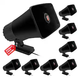 5 CORE - PA Horn 250W Loud Speaker 8 Inch Bull Horn Loud Audio 8Ohm All Weather Indoor Outdoor Use