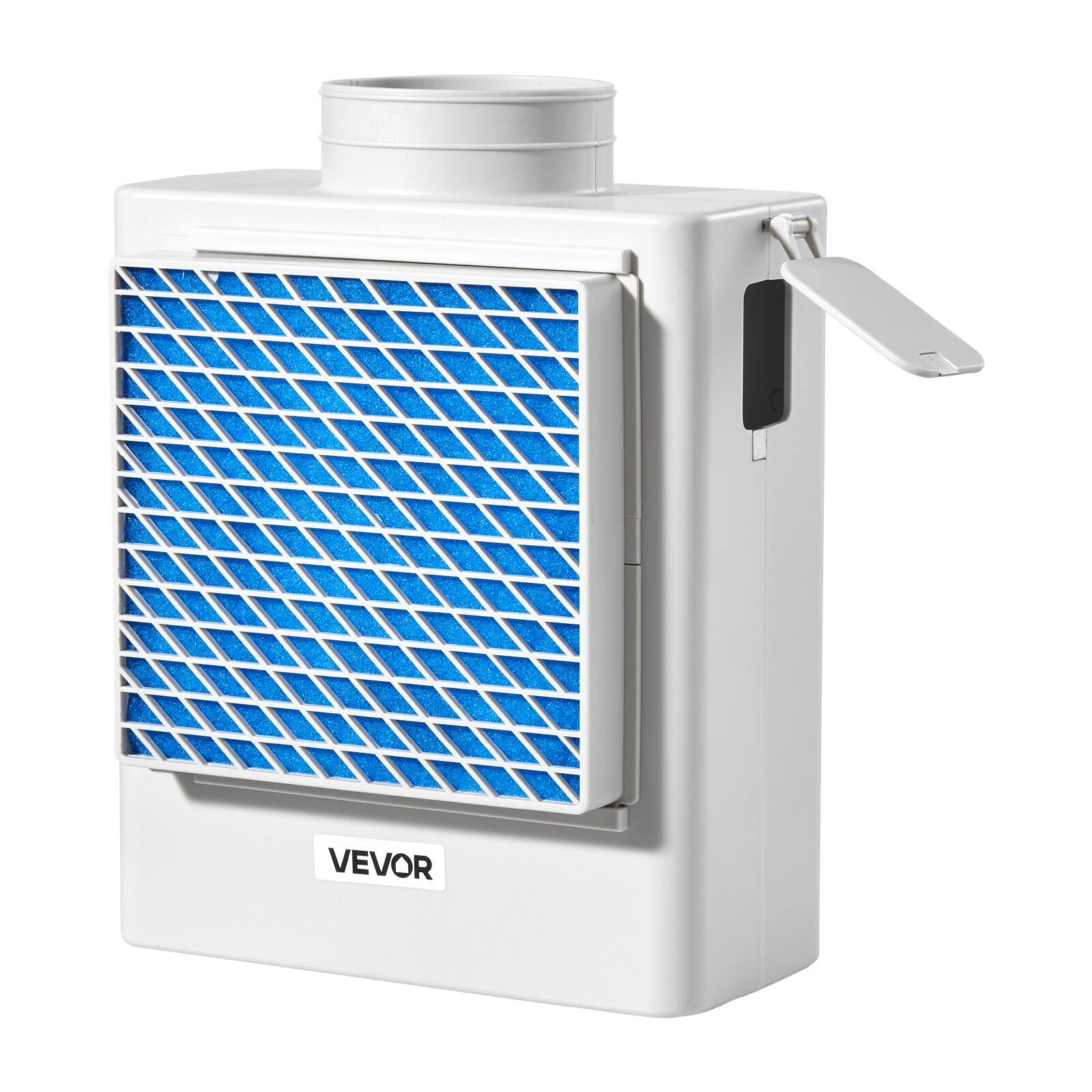 Alt View 5. VEVOR - 3-in-1 Indoor Dryer Vent Kit,Premium ABS Material Fits 4 inch Exhaust Port, Smart Overheating Reminder Exhaust Hood - White.