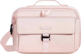 mosiso - Camera Shoulder Bag for DSLR, SLR & Mirrorless Cameras, Padded Crossbody Sling Case with Rain Cover - Pink