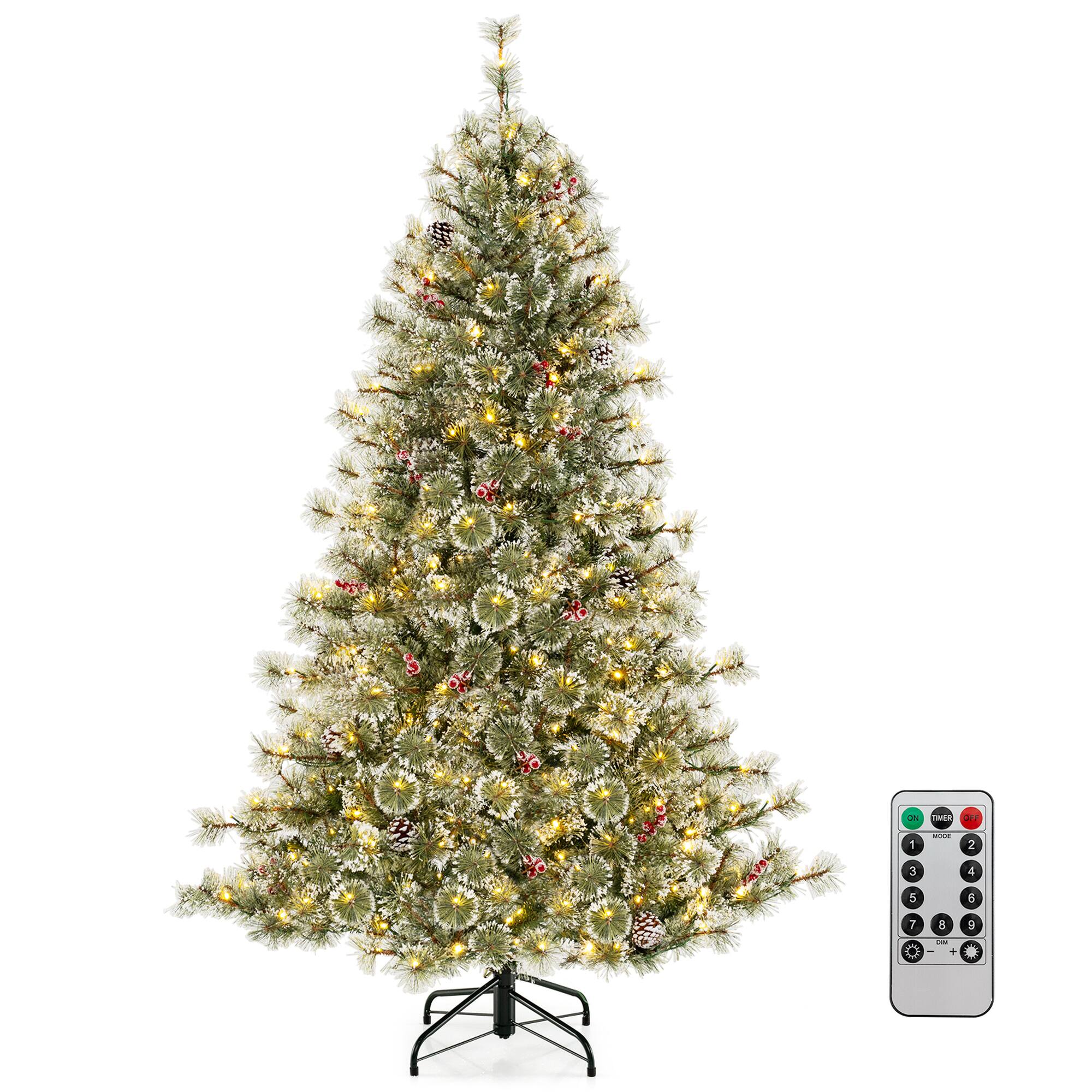 Alt View 9. Costway - Costway 6 FT Artificial Christmas Tree with  360° Quick Power Connector 598 Pine Needles - Green.