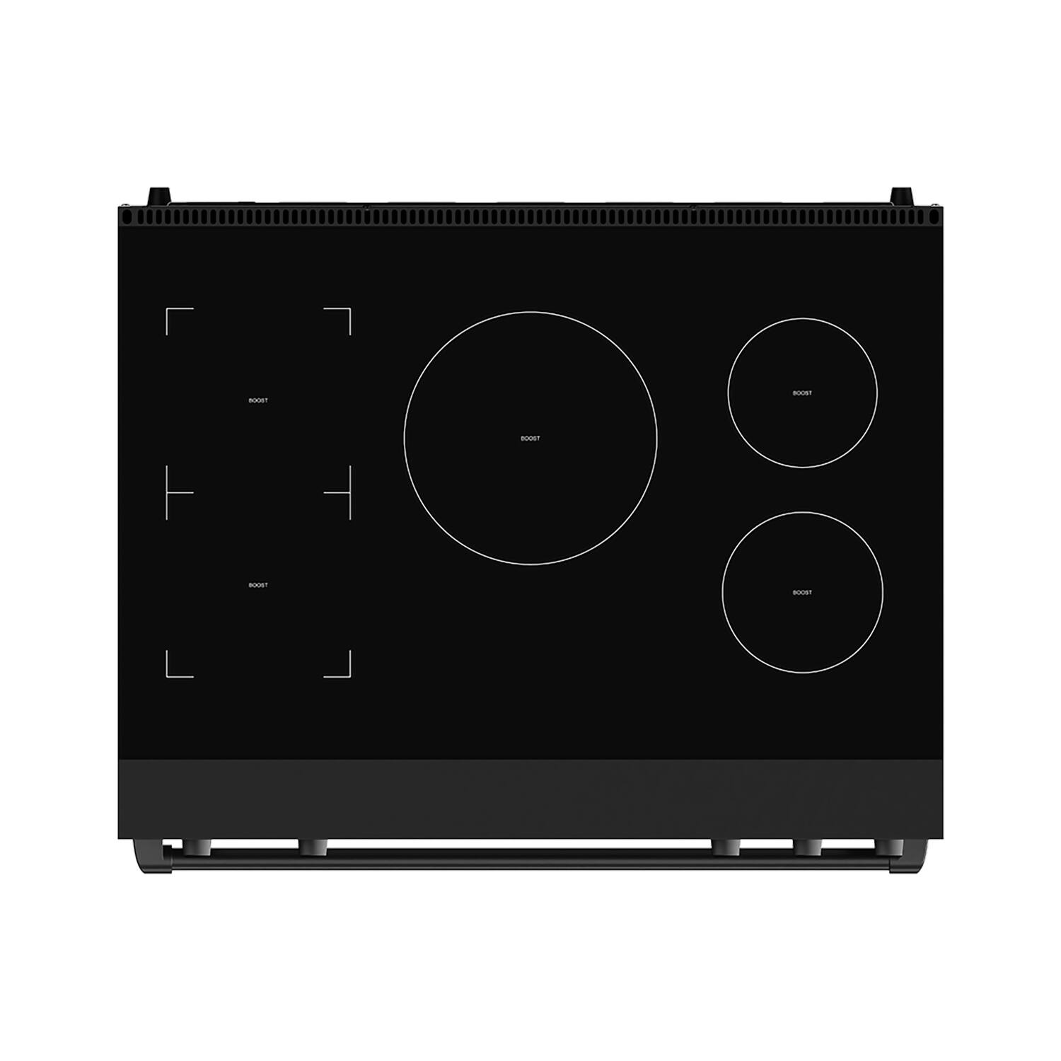 Back. Thor Kitchen - Gordon Ramsay Series by Thor Kitchen 6.0 Cu. Ft Freestanding Induction Range - Matte Black.