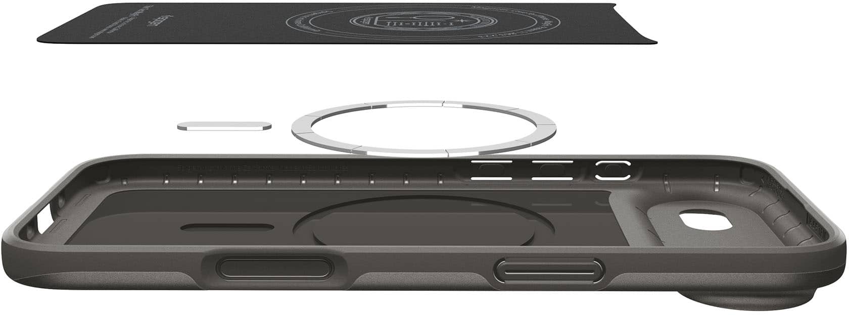 Back. Spigen - Thintect with MagFit Case for Apple iPhone Air - Gunmetal.