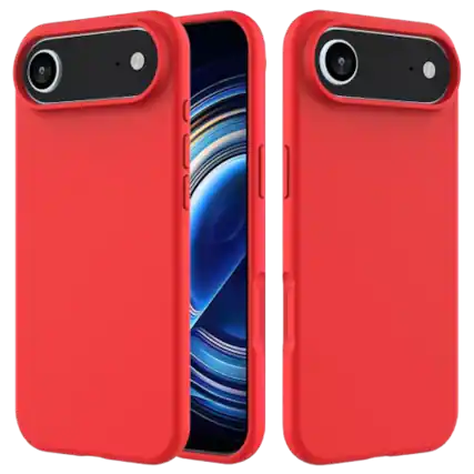 Front. Home Collection - High Quality Silicone Soft Touch Slim Cover Air Case (6.6-inch) For Apple iphone 17 - Red.