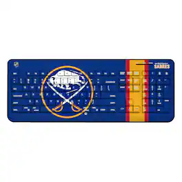 Keyscaper - Buffalo Sabres Stripe Wireless Keyboard - Multicolor