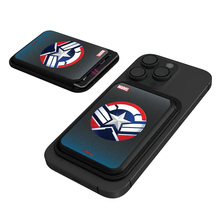 Keyscaper Marvel Grid Black Magnetic Credit Card Wallet Sam Wilson ...