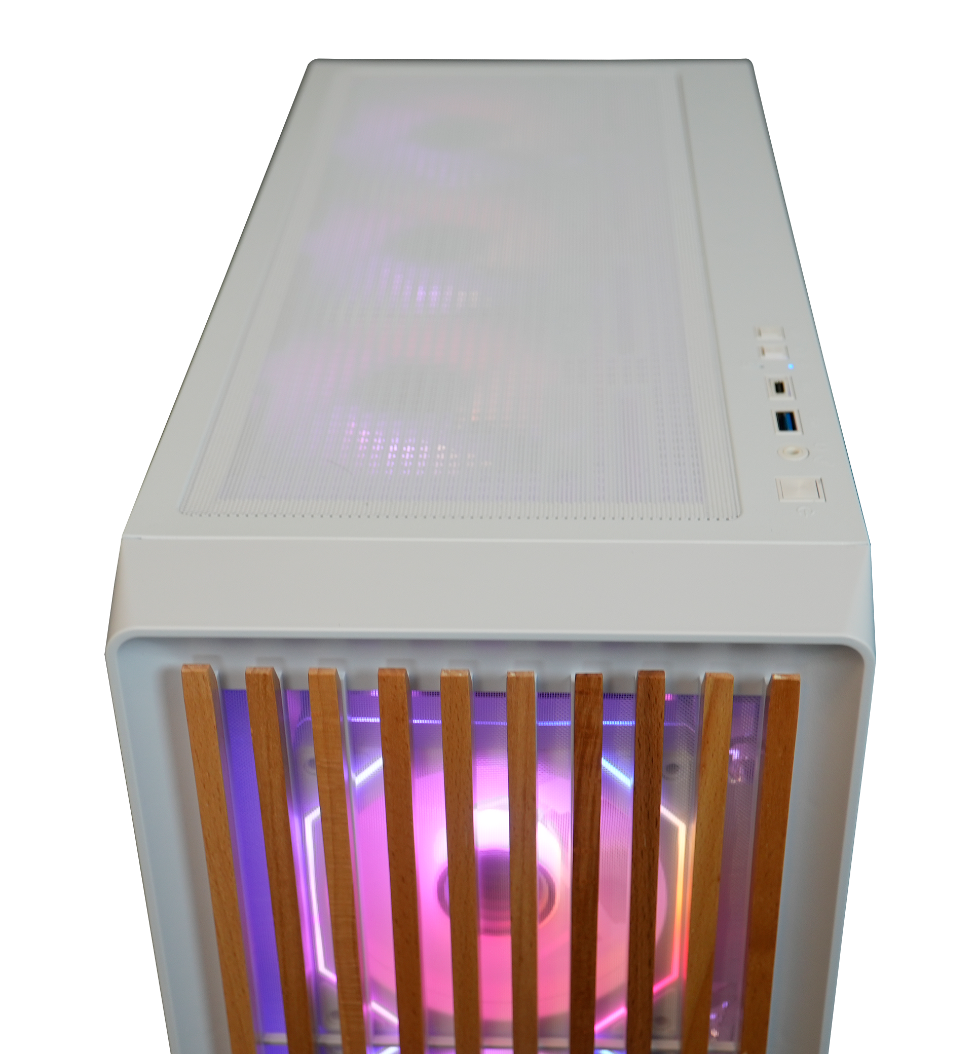 Back. ViprTech - ViprTech Sentinel 1.0 White Oak Home and Office Desktop Computer-Ryzen 7 8700F (5.0Ghz), RX 580 8GB, 16GB DDR5, 500GB S.