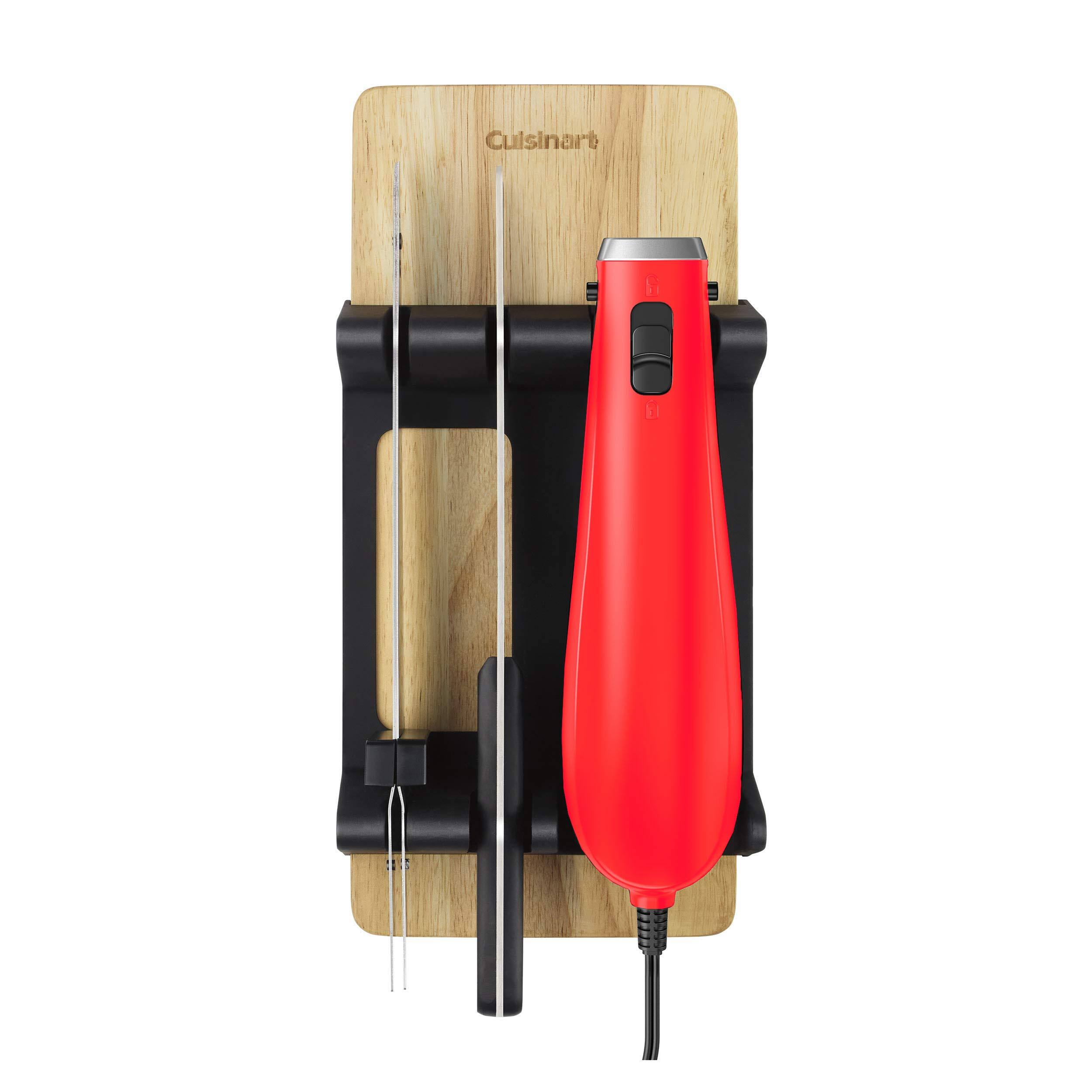 Alt View 2. Cuisinart - AC Electric Knife Set with Bamboo Cutting Board CEK-41RD - Red.