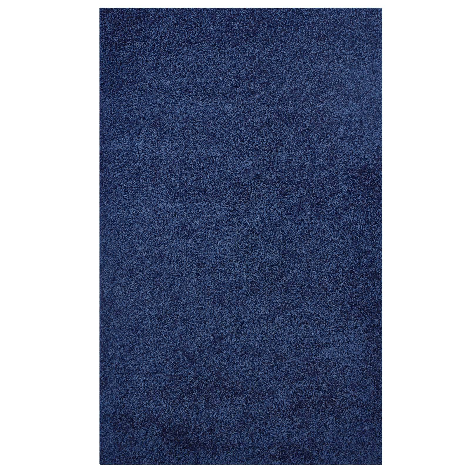 Angle. Modway - Enyssa Solid Shag Area Rug - Navy.