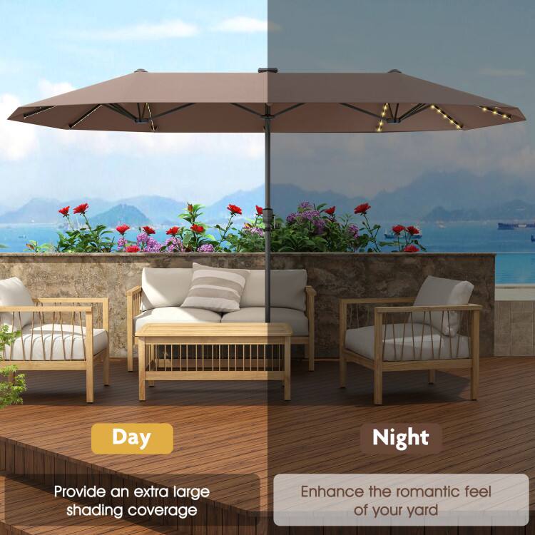 Day Night  
Provide an extra large shading coverage  
Enhance the romantic feel of your yard