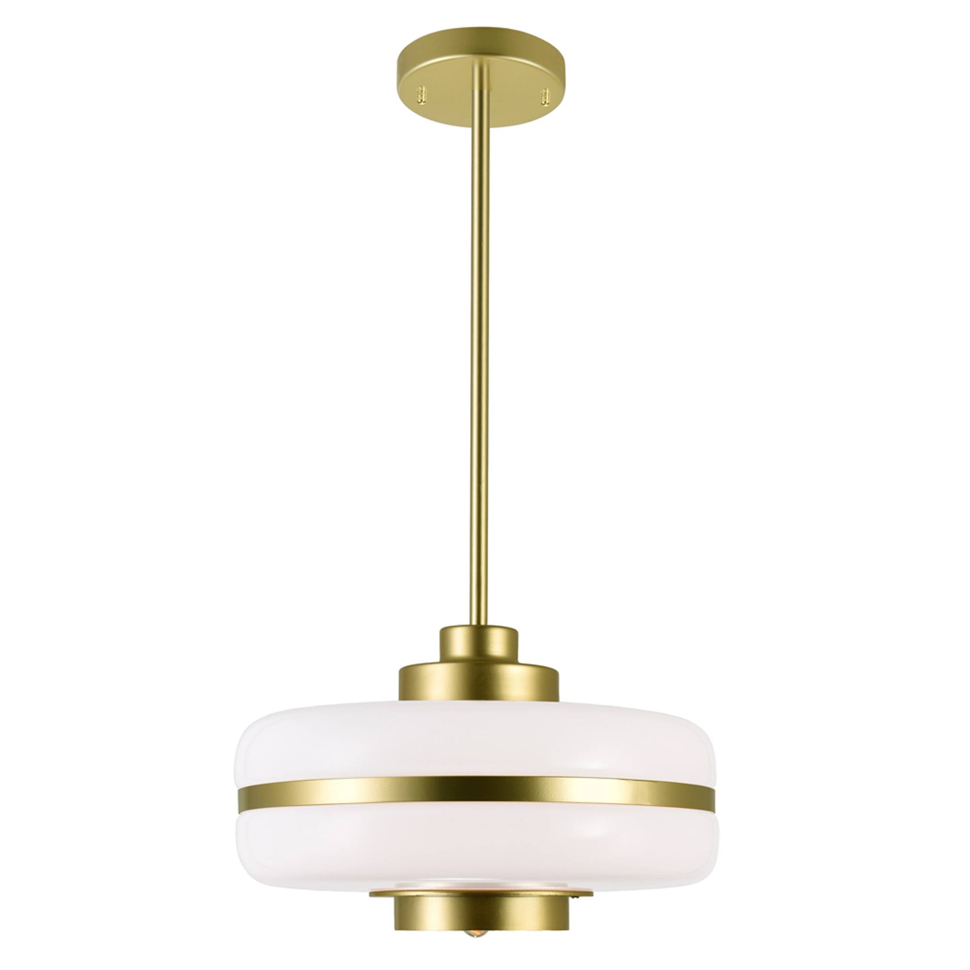 CWI Lighting - Elementary 1 Light Down Pendant With Finish - Pearl Gold