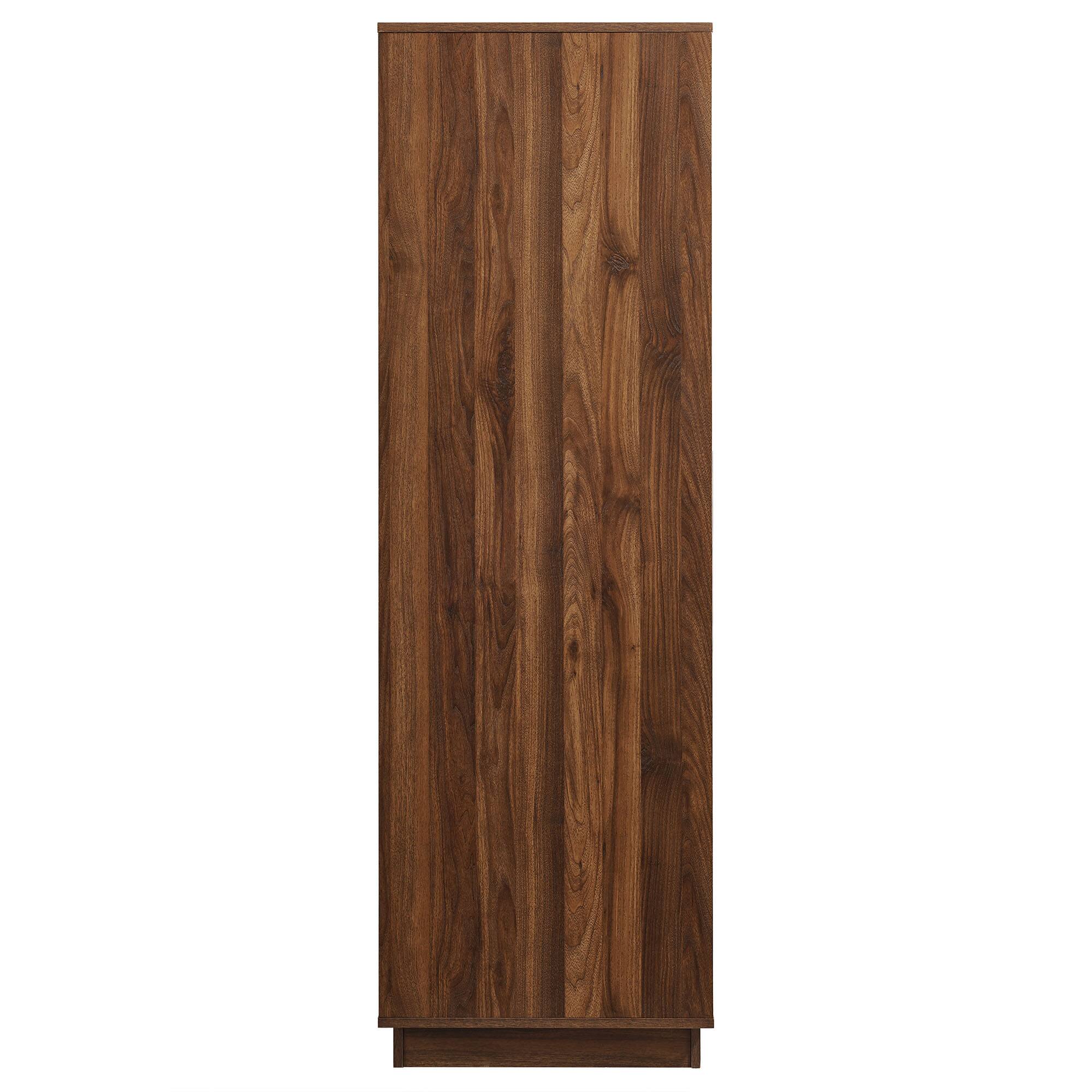 Alt View 4. Modway - Bulwark 3-Door Wardrobe Closet by Modway - Walnut.