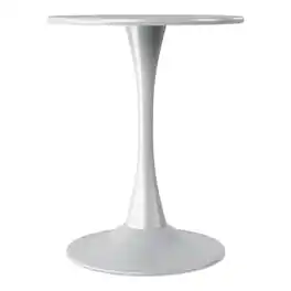 WestinTrends - Playa 23.5" Round Outdoor Indoor Metal Cocktail Dining Table - Gray