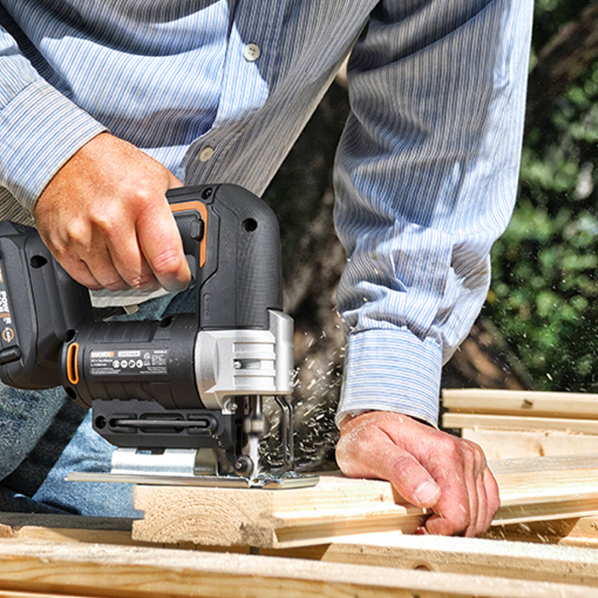 Alt View 12. WORX - 20V Cordless Jigsaw - Black.