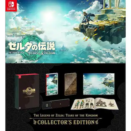 NINTENDO SWITCH
THE LEGEND OF ZELDA: TEARS OF THE KINGDOM
10 COLLECTOR'S EDITION - E10+ (Everyone 10+)