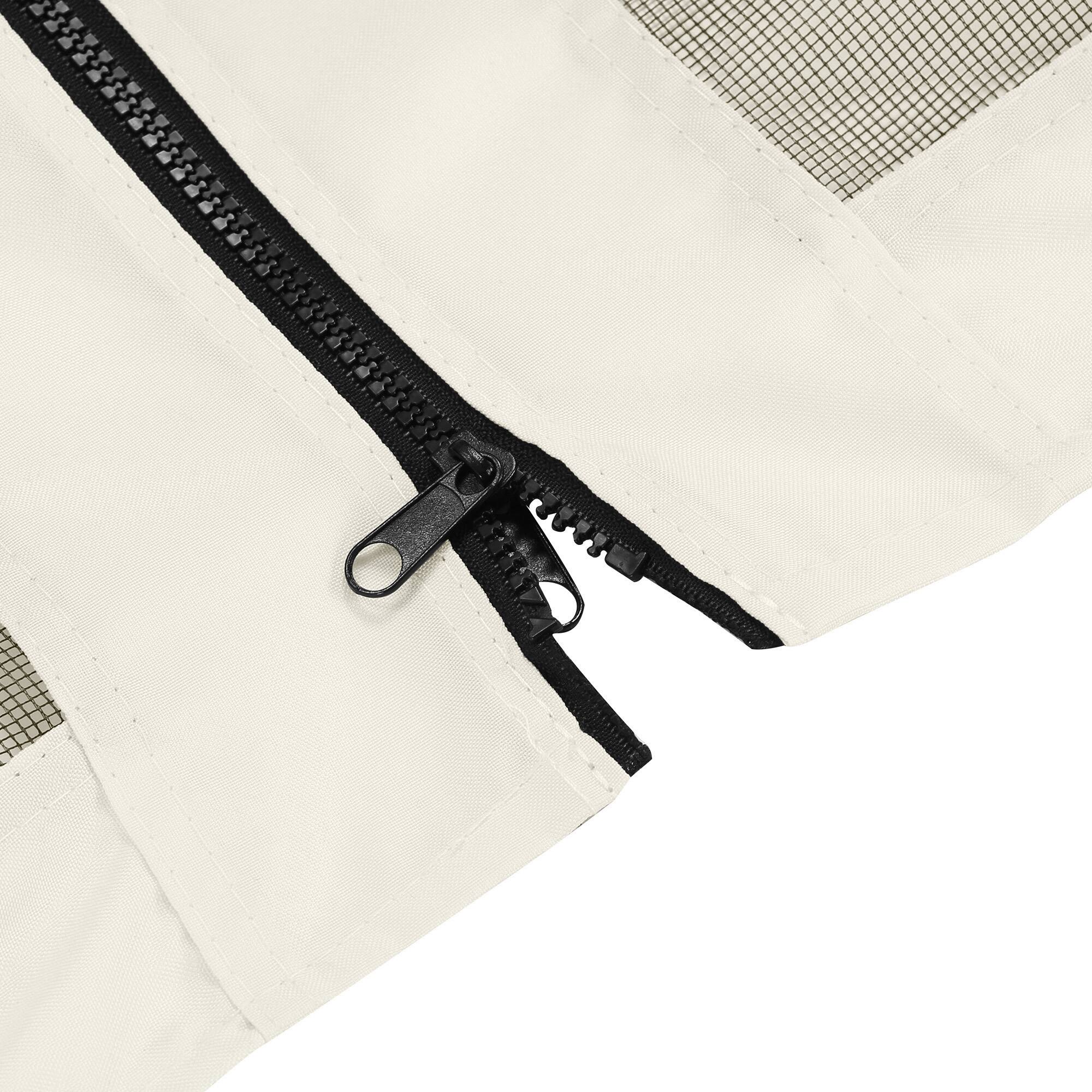 Alt View 8. Outsunny - 10' x 13' Universal Replacement Mesh Sidewall Netting for Patio Gazebos and Canopy Tents with Zippers, Sidewall Only, - White.