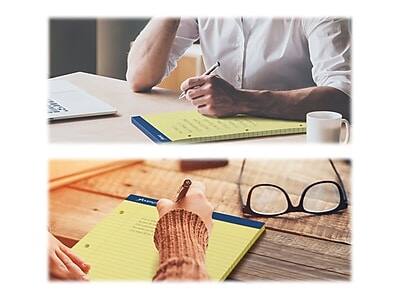 Alt View 3. Ampad - Notepad, 8.5" x 11.75", Narrow, 100 Sheets/Pad - Canary.