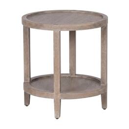 Porter Designs - Lowell Solid White Oak Wood End Table - Brown
