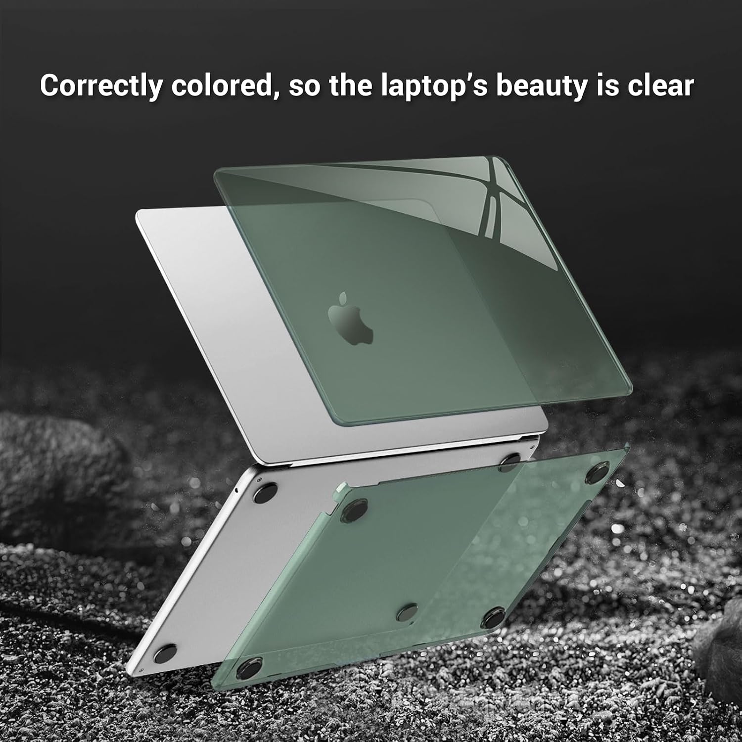 Correctly colored, so the laptop's beauty is clear