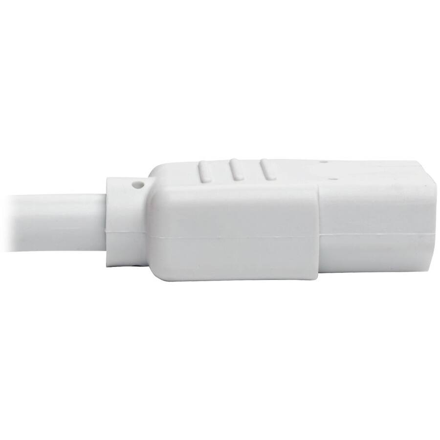 Alt View 3. Tripp Lite - Tripp Lite by Eaton Heavy-Duty PDU Power Cord C13 to C14 - 15A 250V 14 AWG 6 ft. (1.83 m) White - For Computer, Scanner - White.