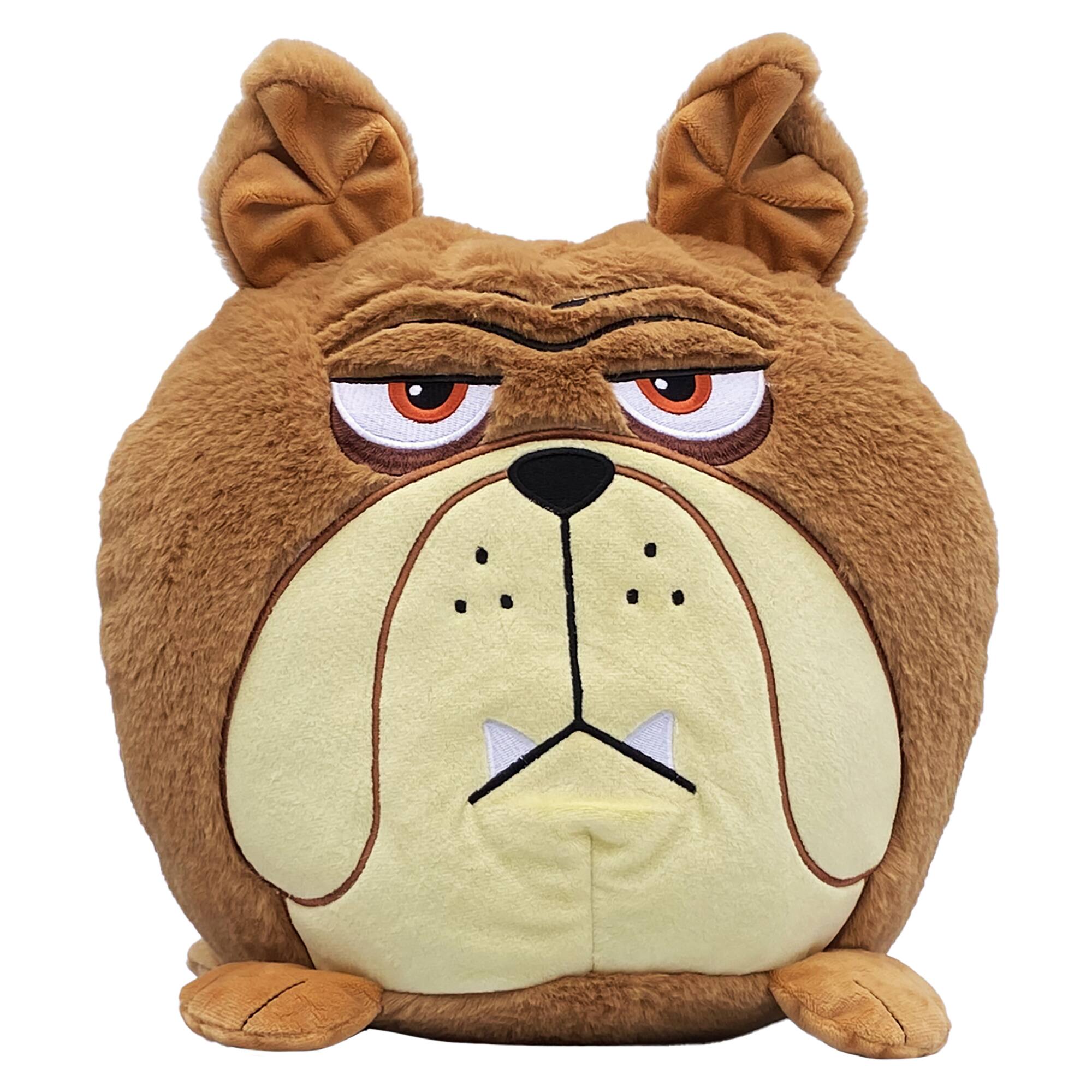 Front. Hangry Petz - Hangry Petz: Charlie Bulldog - 12" Brown Animal Plush.