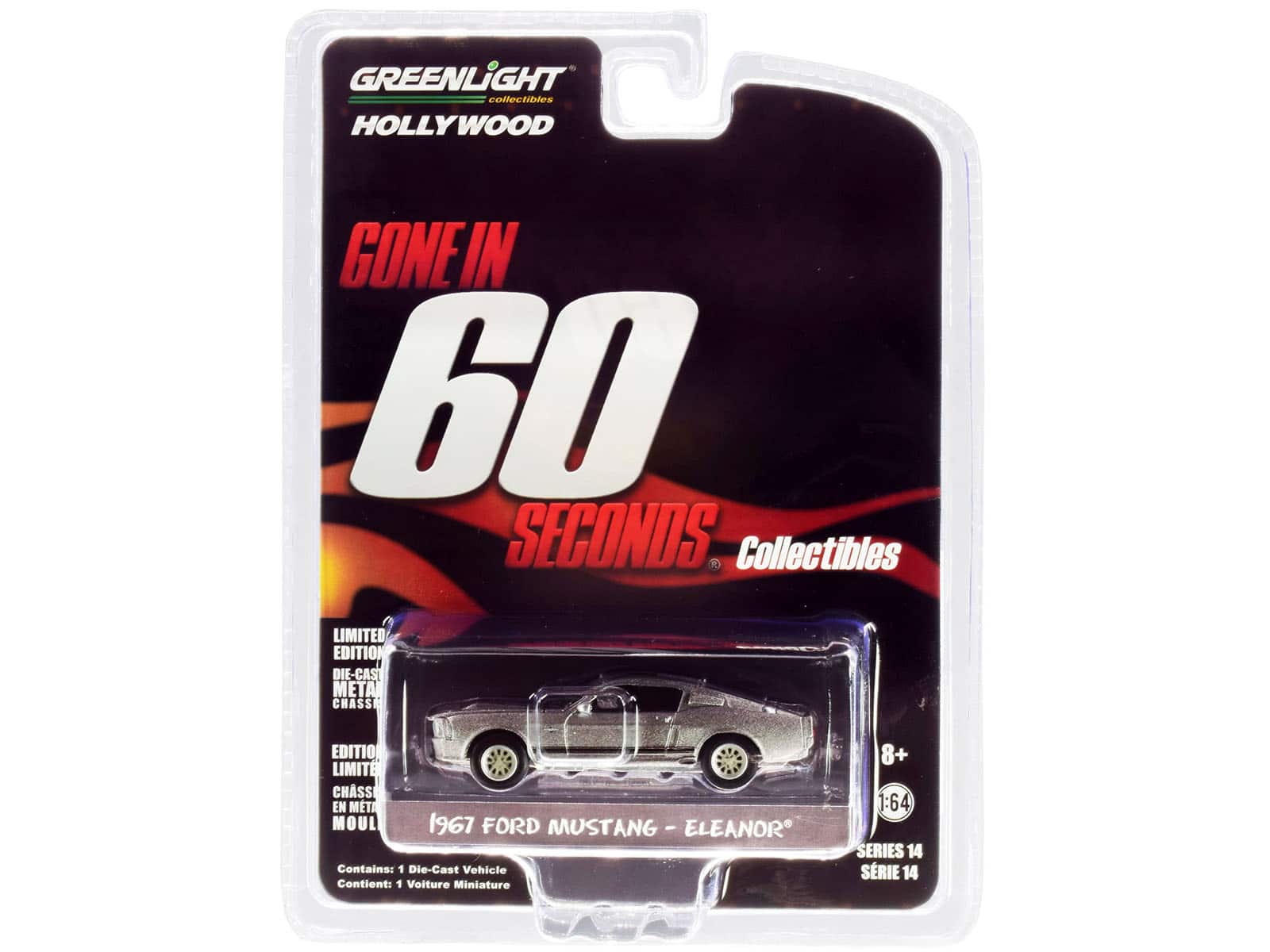 1967 Ford Mustang Custom "Eleanor" "Gone in 60 Sixty Seconds" (2000) Movie 1/64 Diecast Car Model by Greenlight - Multi