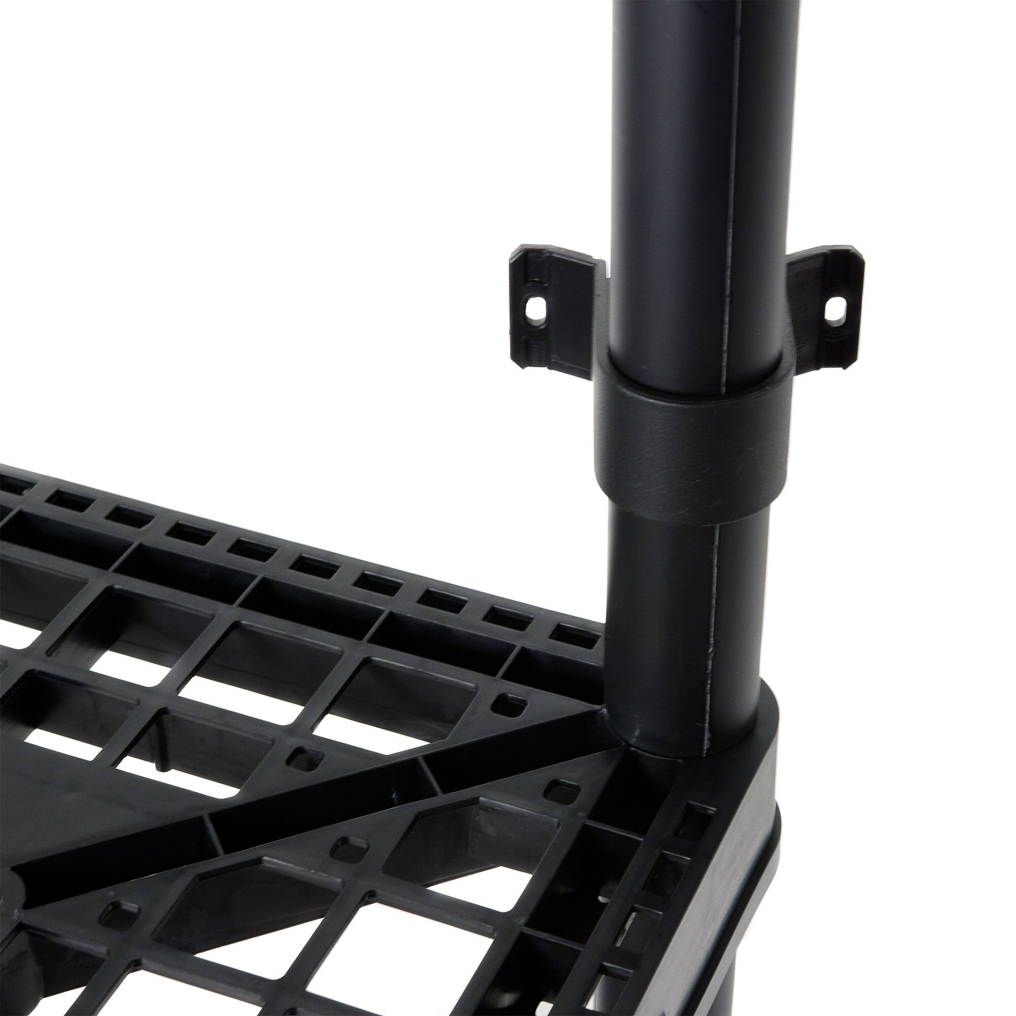 Alt View 8. Gracious Living - Gracious Living 4 Shelf Fixed Height Ventilated Storage Unit, Black, 4 Pack - Black.