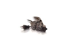 Front. Cables to Go - C2G 29806 16 AWG 1-to-4 Power Cord Splitter (NEMA 5-15P to 4 NEMA 5-15R) TAA Compliant, Black (3 Feet, 0.91 Meters).